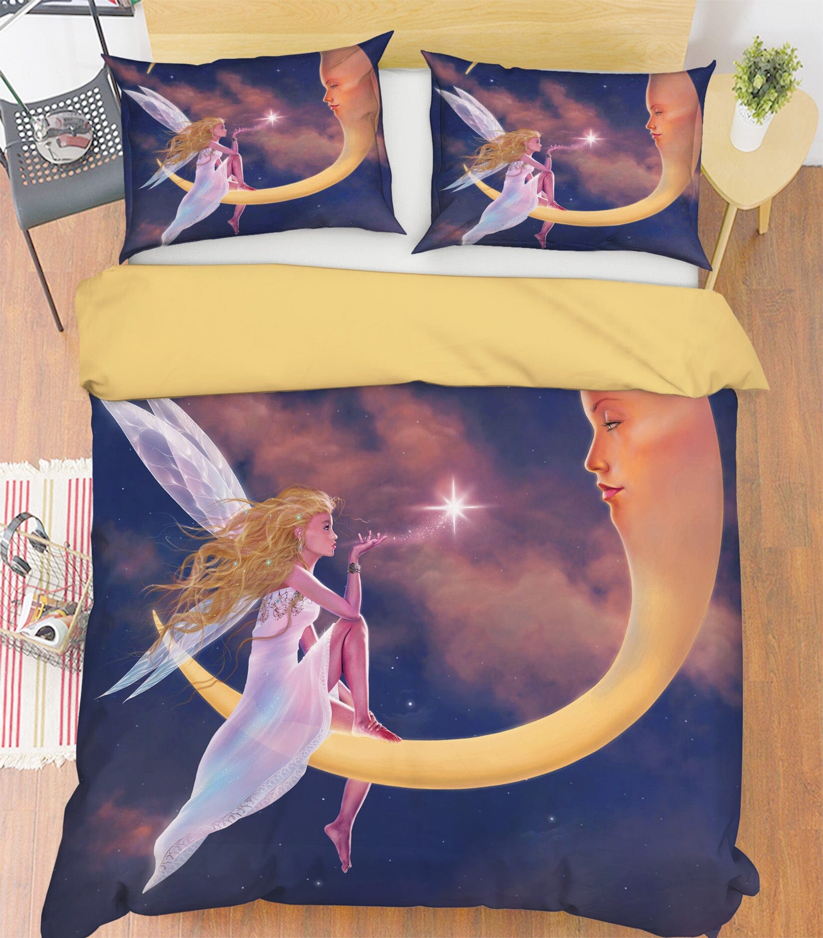 3D Star Kiss 083 Bed Pillowcases Quilt Exclusive Designer Vincent Quiet Covers AJ Creativity Home 