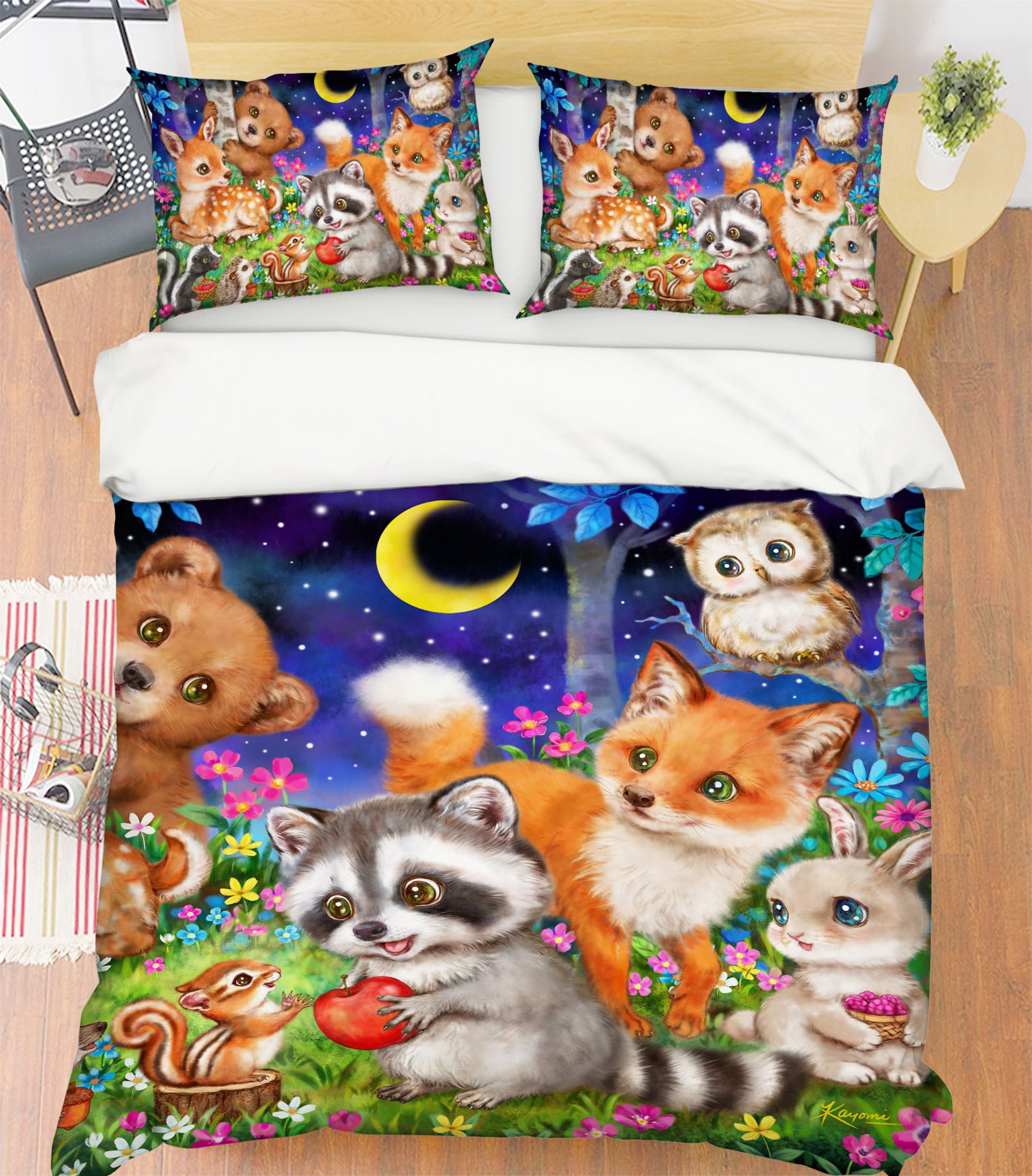 3D Civet Cat Squirrel 5902 Kayomi Harai Bedding Bed Pillowcases Quilt Cover Duvet Cover