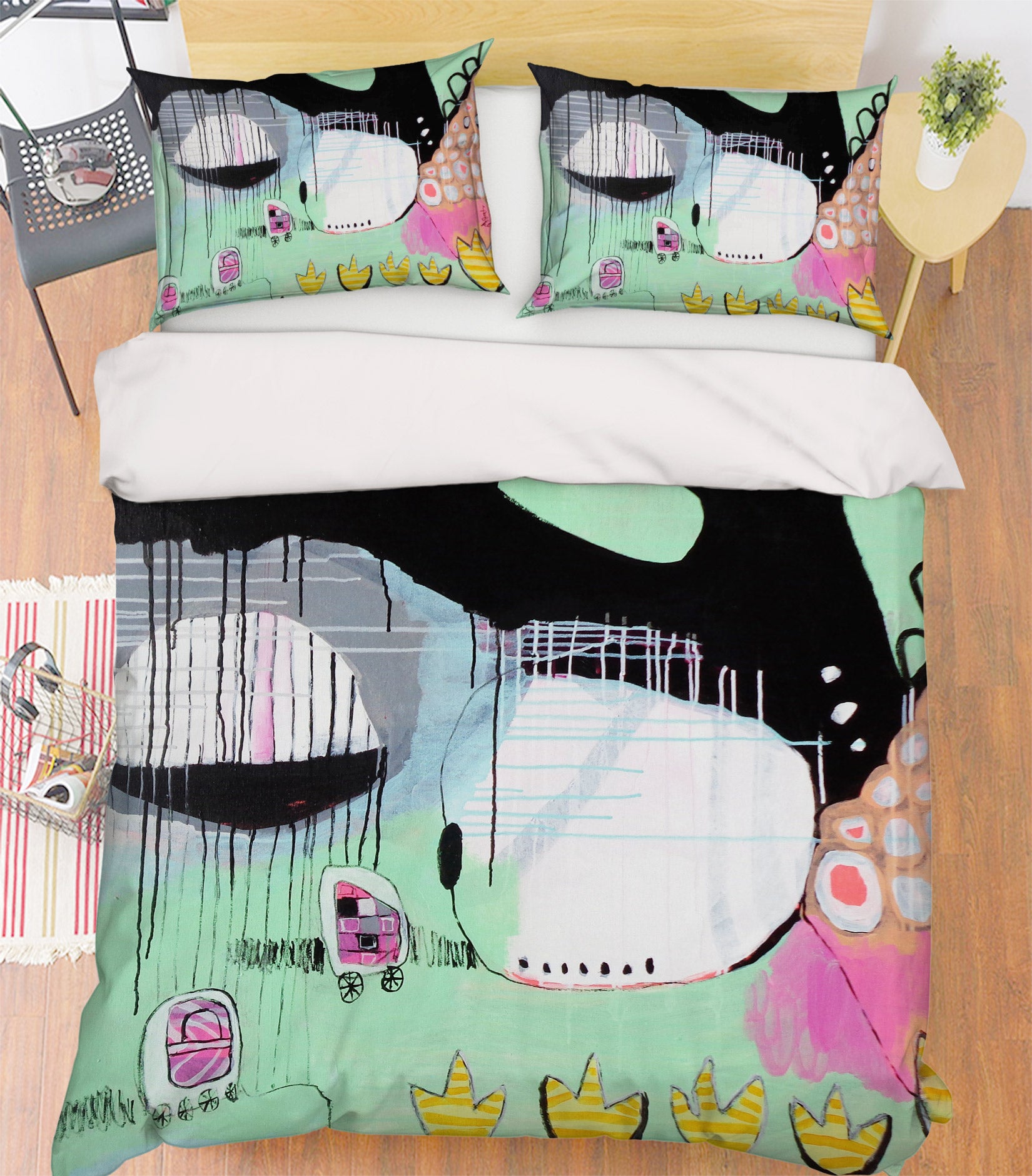 3D Cute Graffiti 1172 Misako Chida Bedding Bed Pillowcases Quilt Cover Duvet Cover