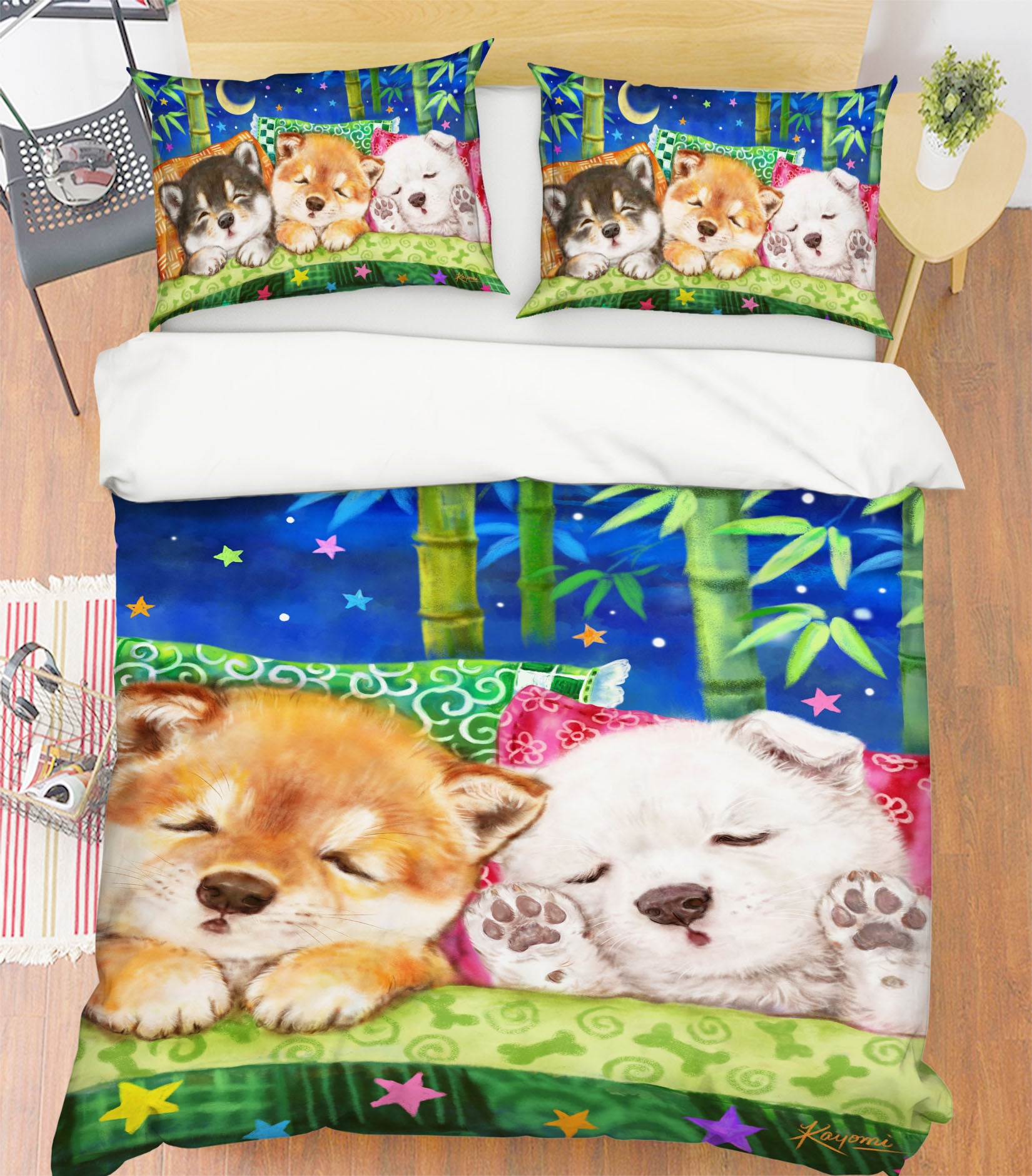 3D Lovely Dog 5852 Kayomi Harai Bedding Bed Pillowcases Quilt Cover Duvet Cover