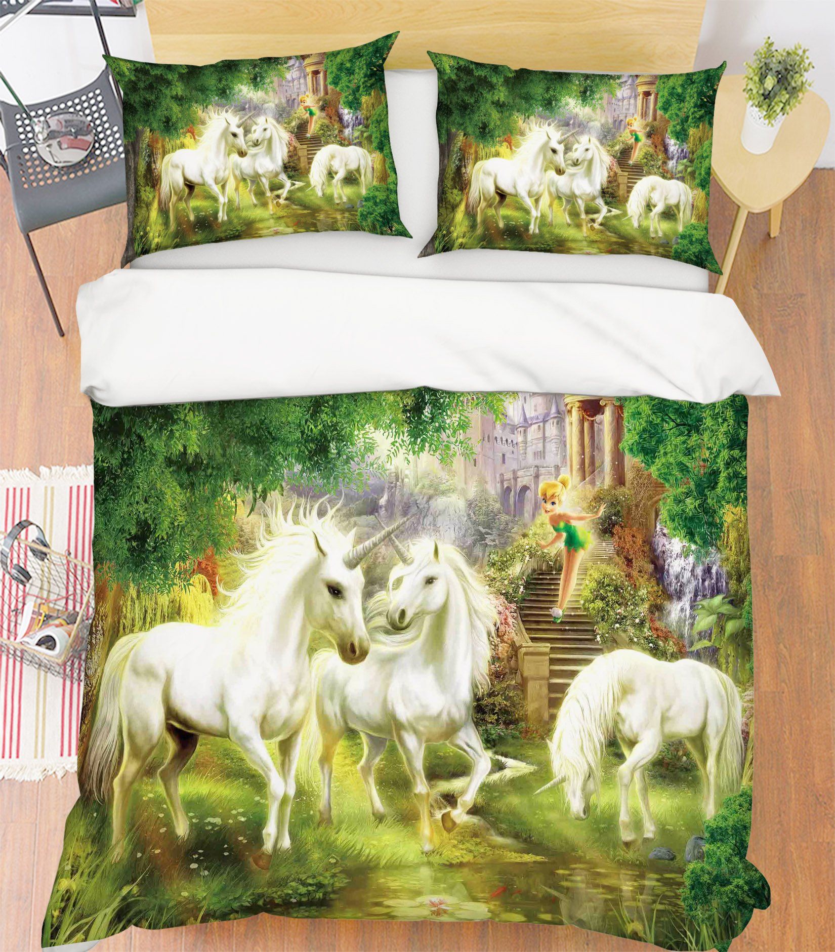 3D Wood Unicorn 196 Bed Pillowcases Quilt Wallpaper AJ Wallpaper 