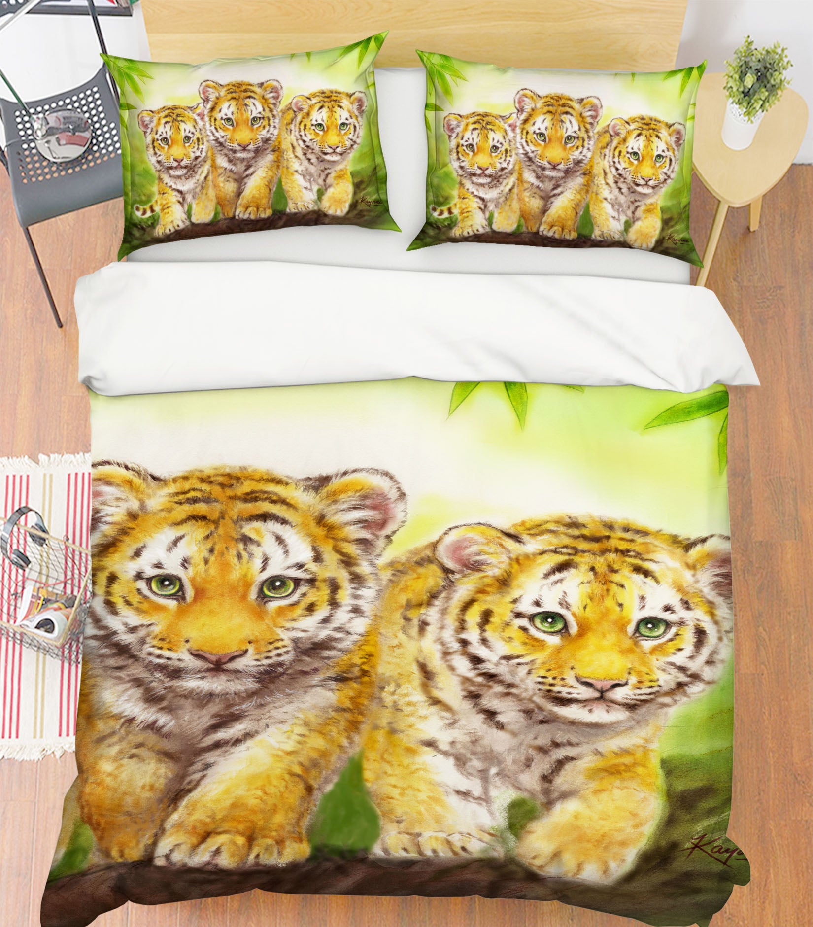 3D Hand Drawn Tiger 5864 Kayomi Harai Bedding Bed Pillowcases Quilt Cover Duvet Cover