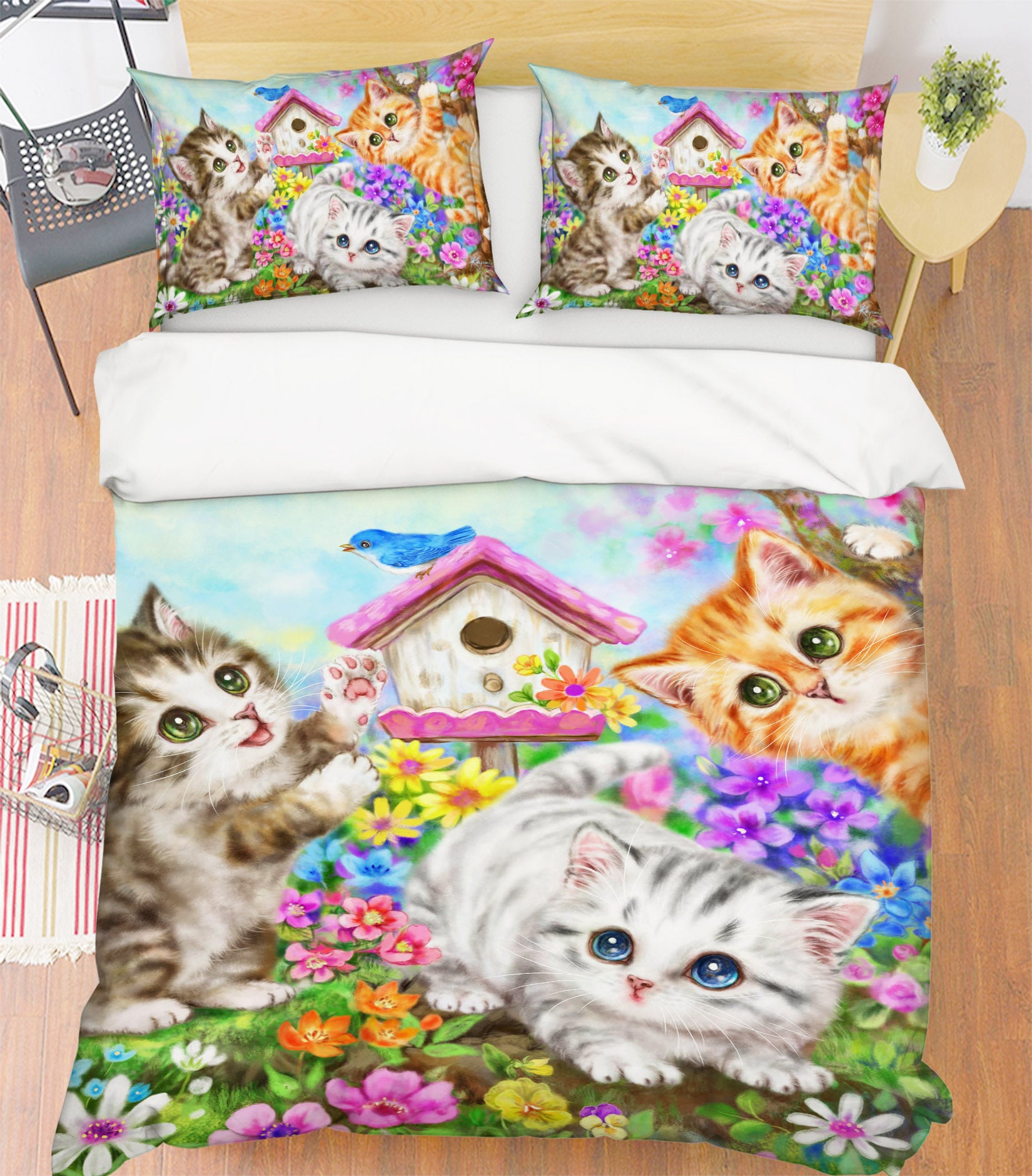 3D Garden Cat 5816 Kayomi Harai Bedding Bed Pillowcases Quilt Cover Duvet Cover