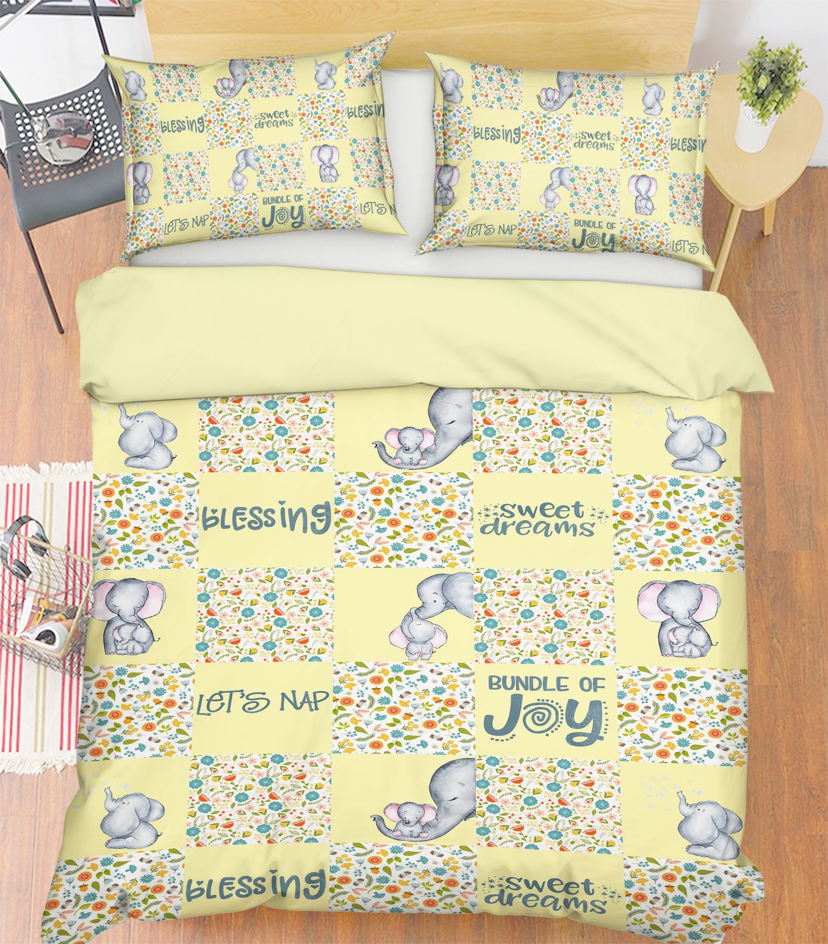 3D Elephant Pattern 239 Uta Naumann Bedding Bed Pillowcases Quilt