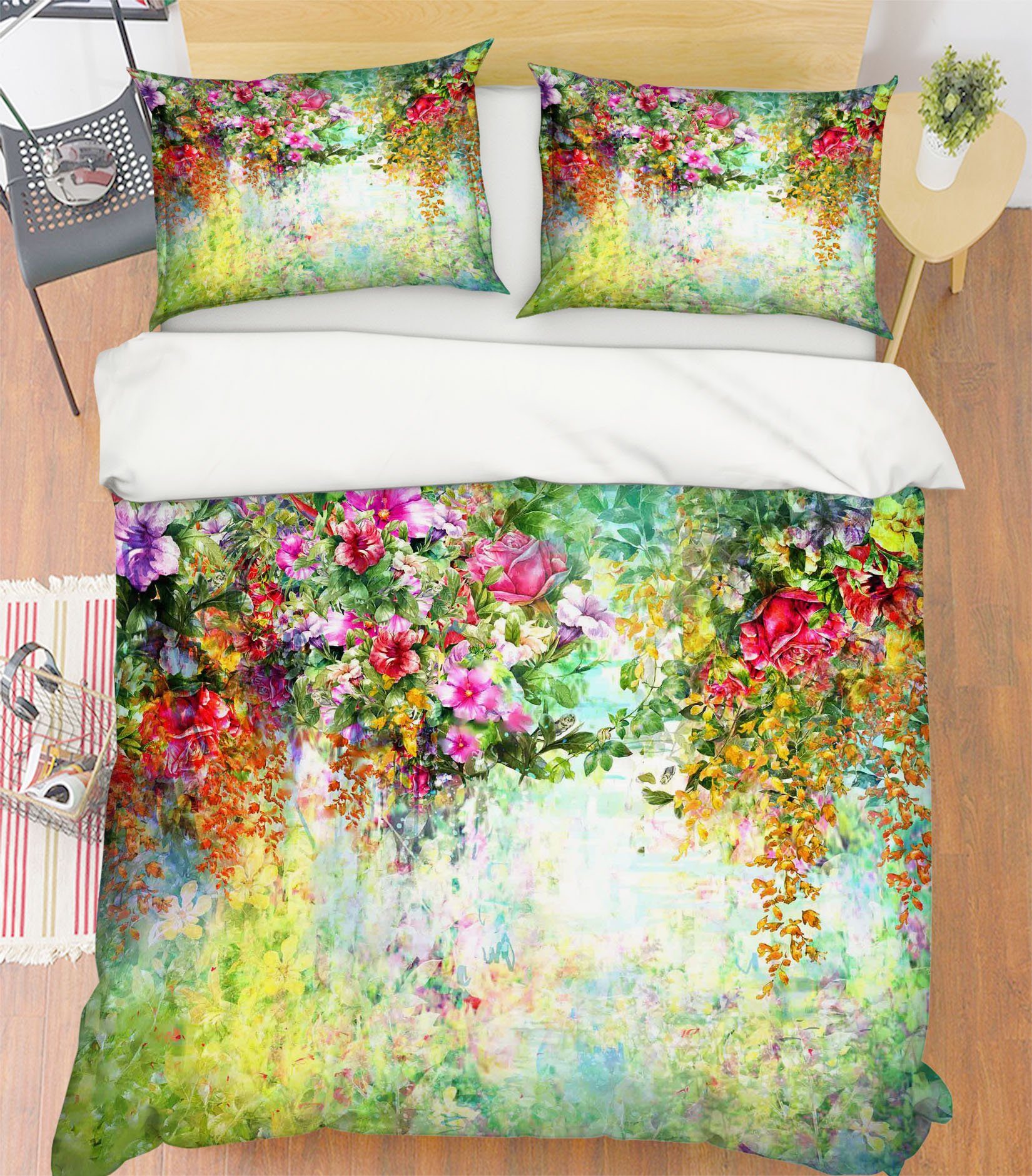 3D Hand Painted 046 Bed Pillowcases Quilt Wallpaper AJ Wallpaper 