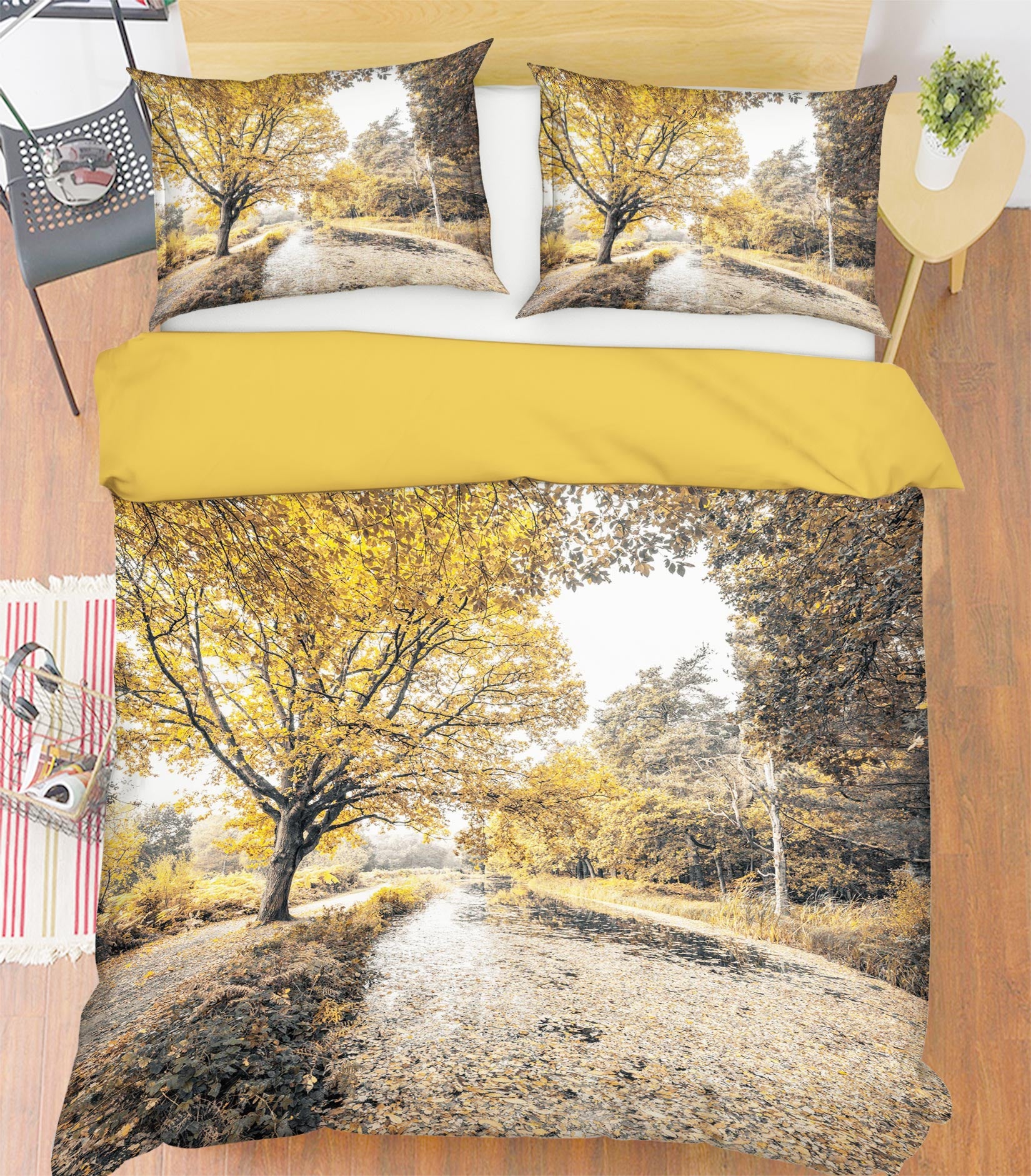 3D Yellow Tree 1037 Assaf Frank Bedding Bed Pillowcases Quilt