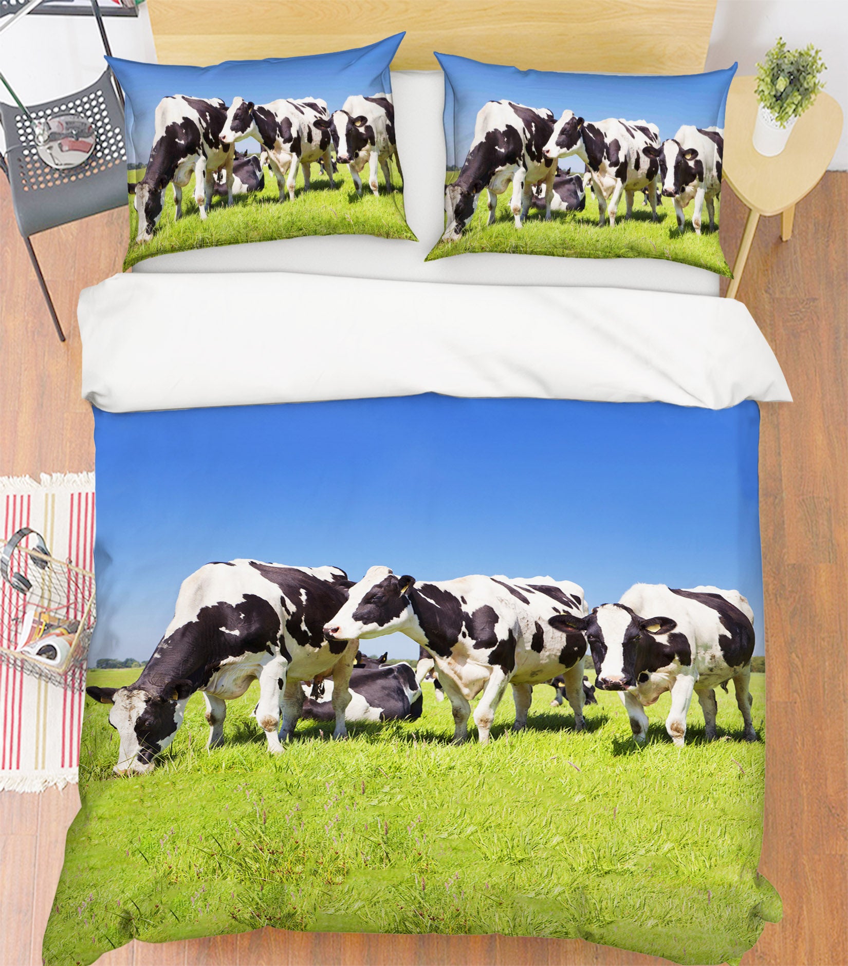 3D Herd Of Cows 19236 Bed Pillowcases Quilt