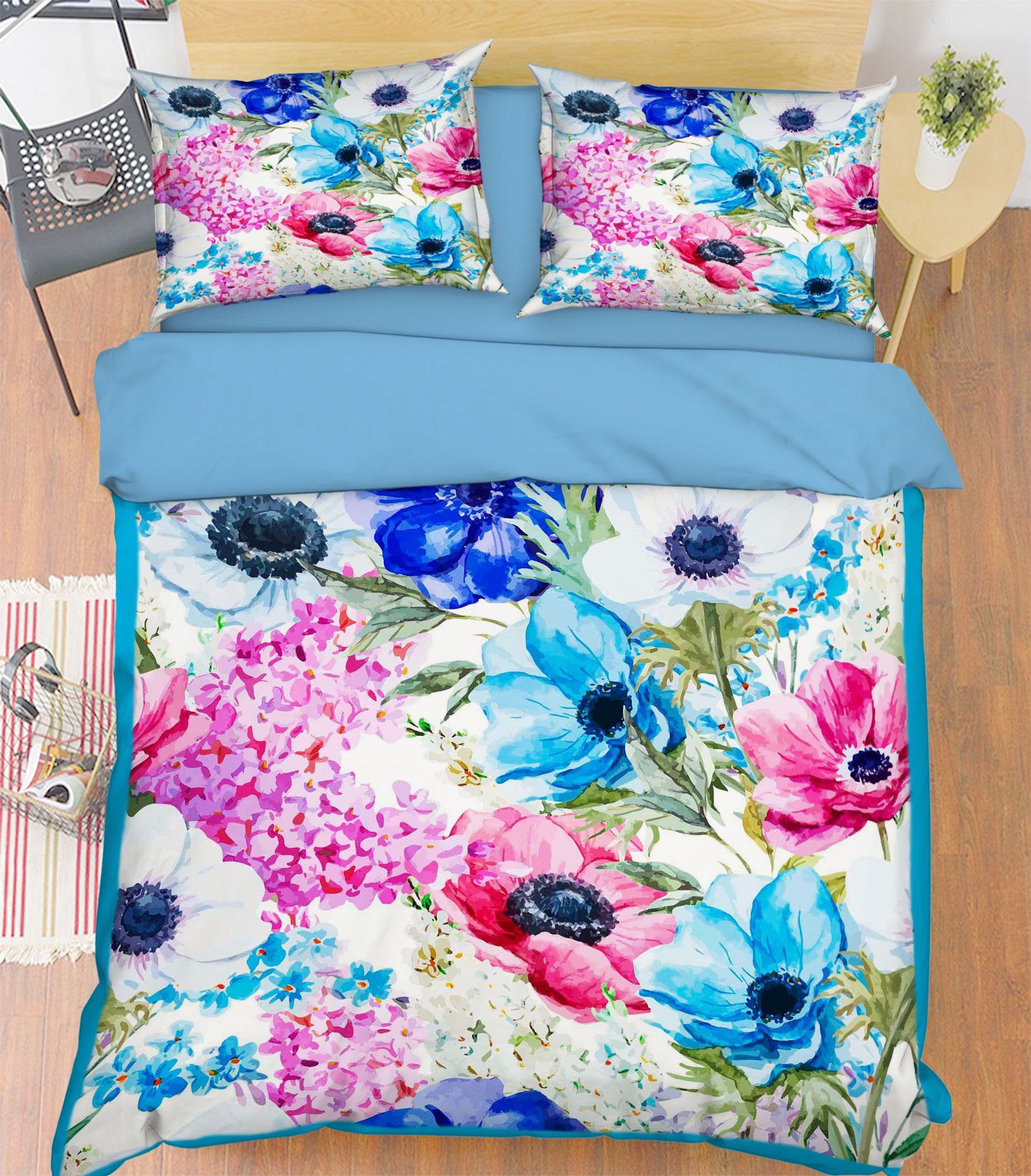 3D Bright Flowers 106 Bed Pillowcases Quilt Wallpaper AJ Wallpaper 