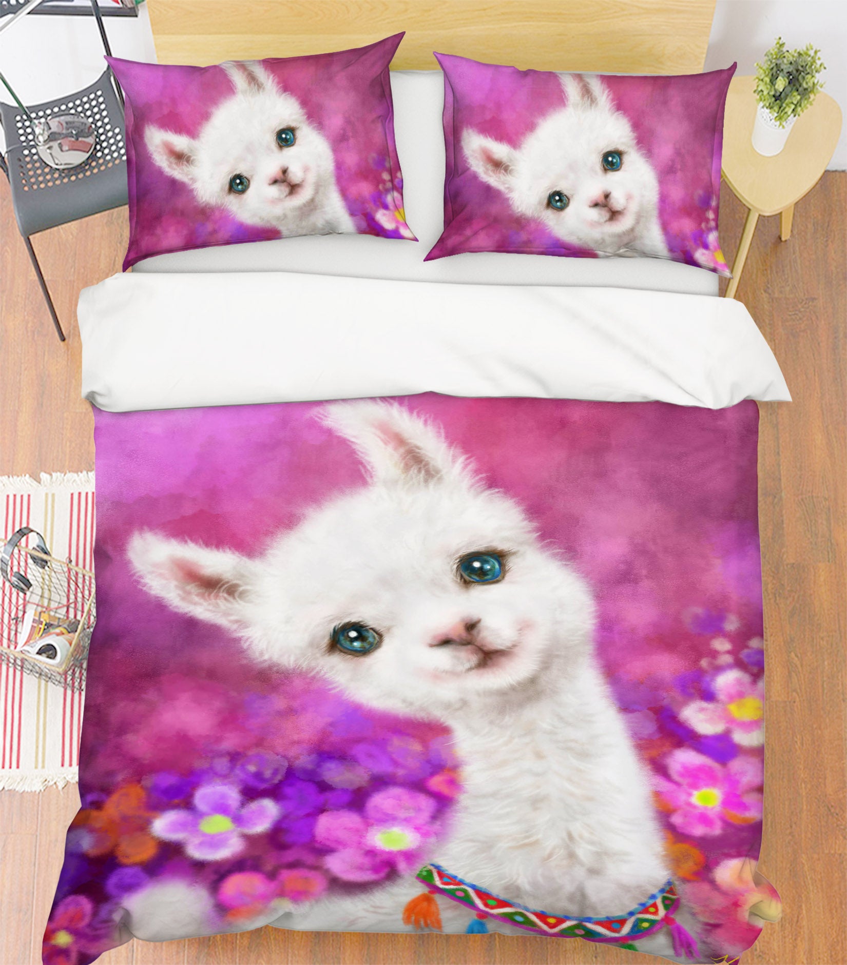 3D Petal Alpaca 5835 Kayomi Harai Bedding Bed Pillowcases Quilt Cover Duvet Cover