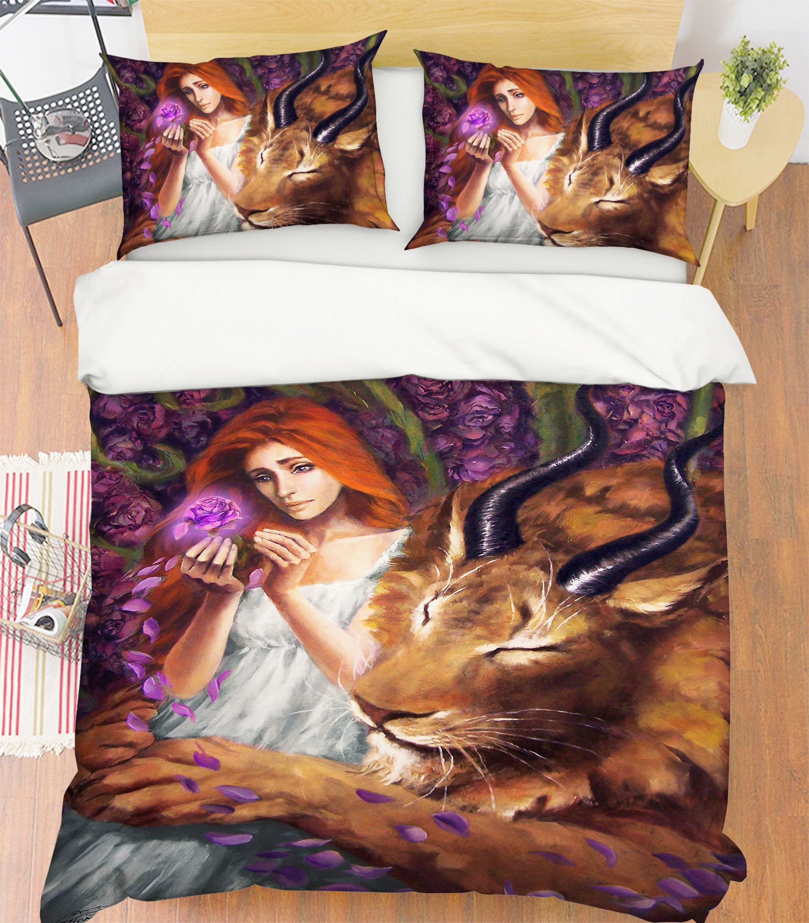 3D Tiger Woman 8305 Ruth Thompson Bedding Bed Pillowcases Quilt Cover Duvet Cover