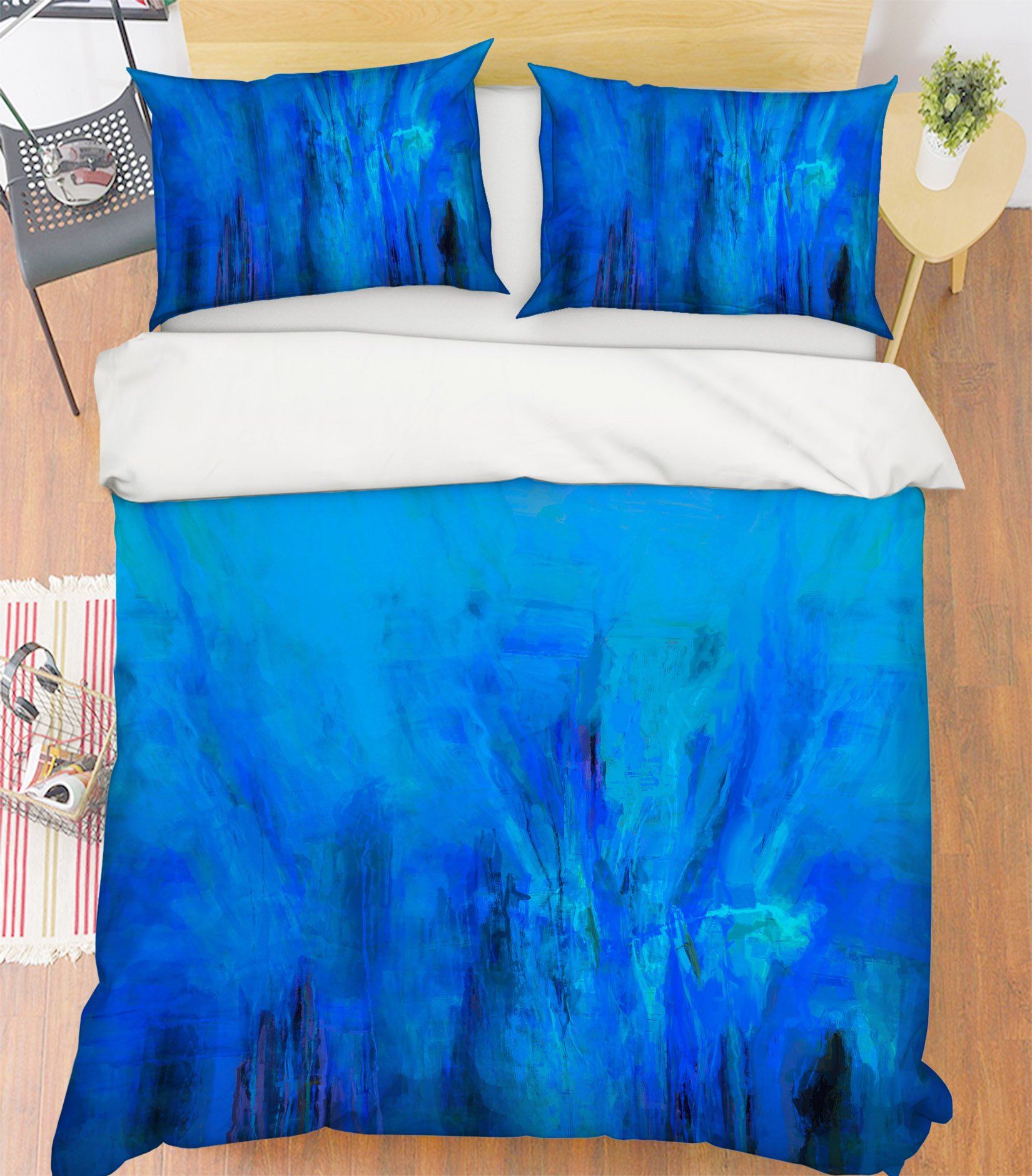 3D Blue Graffiti 2122 Michael Tienhaara Bedding Bed Pillowcases Quilt Quiet Covers AJ Creativity Home 