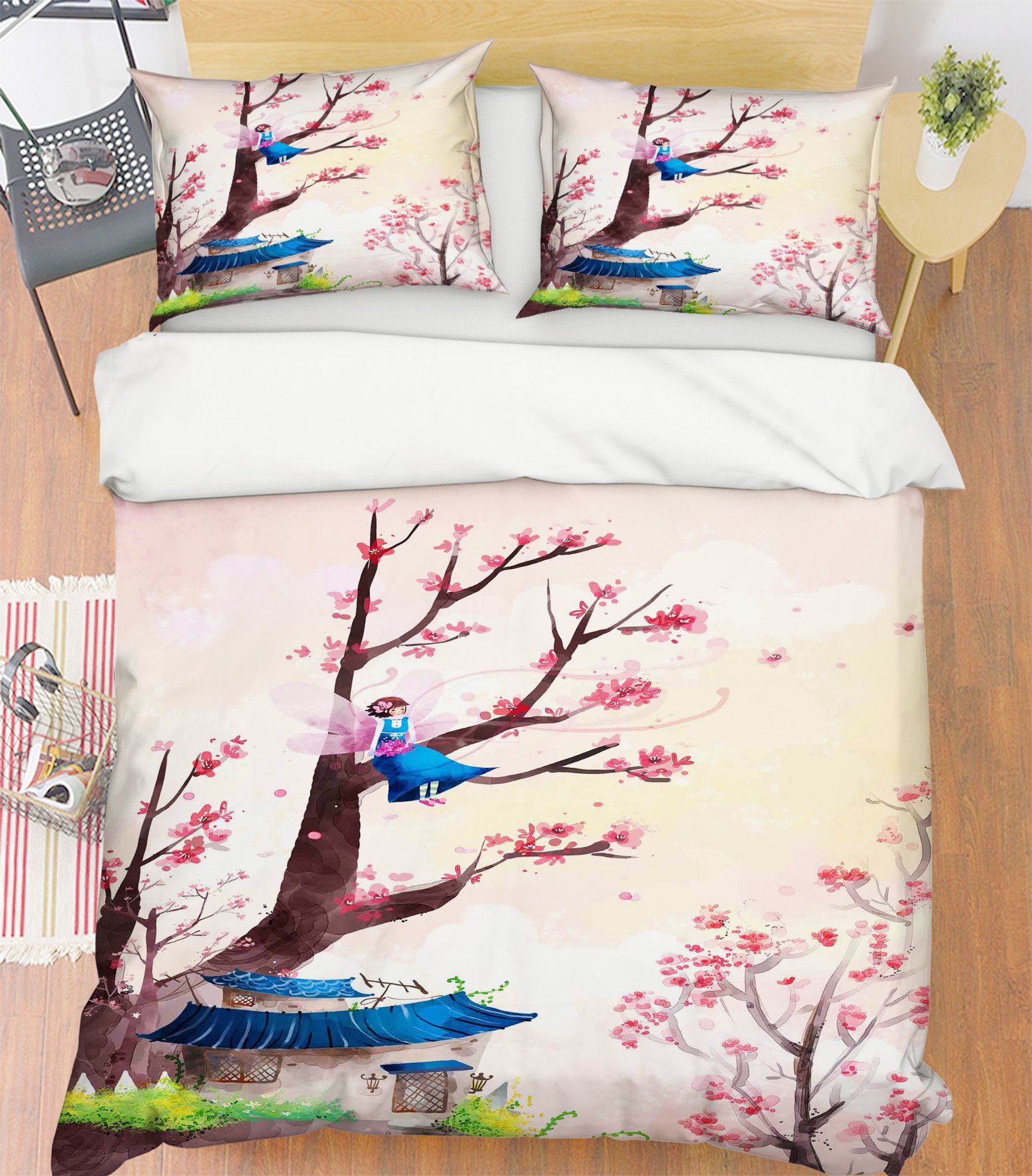 3D Elf Flowers 001 Bed Pillowcases Quilt Wallpaper AJ Wallpaper 