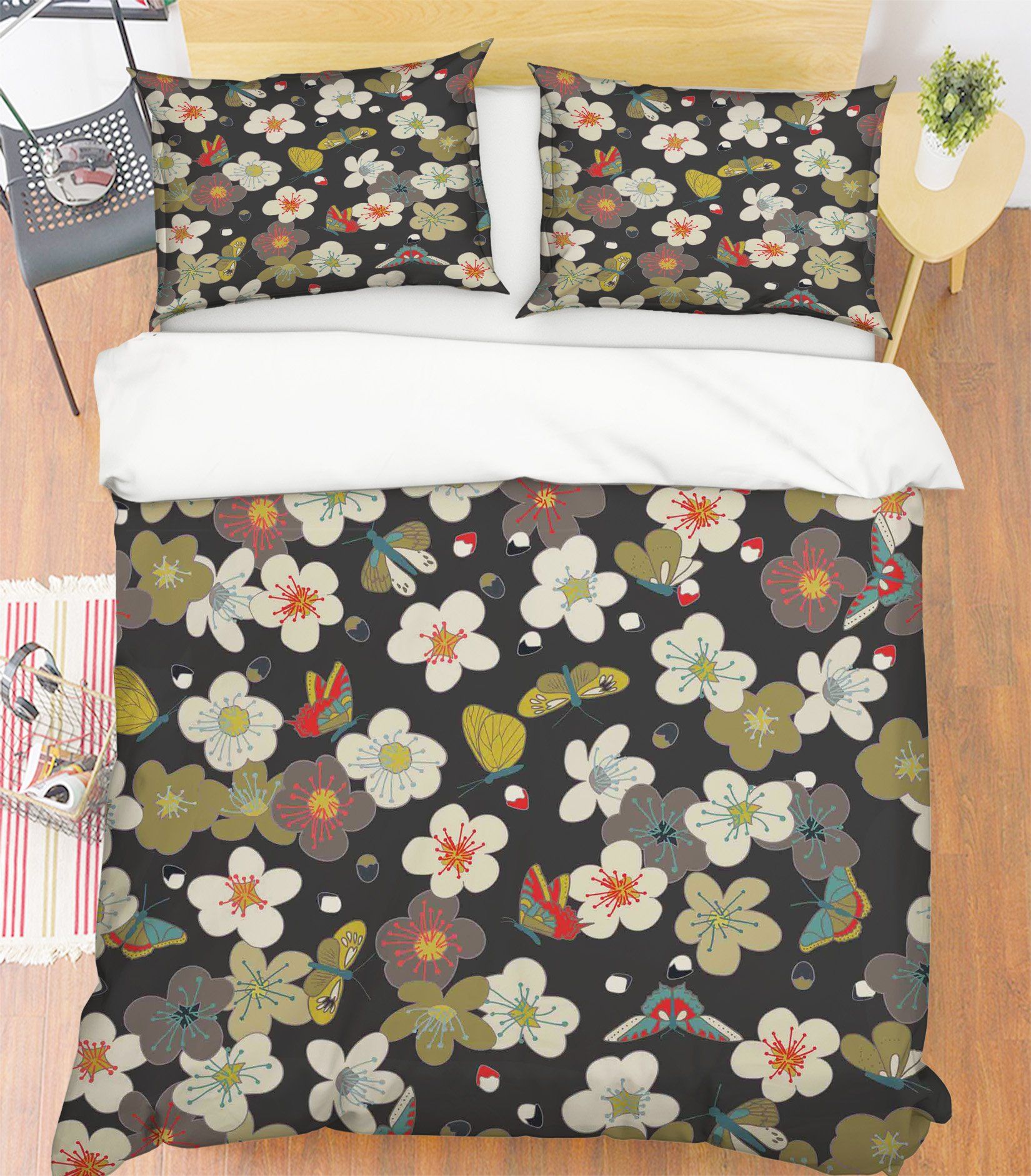 3D Flower Garden 082 Bed Pillowcases Quilt Wallpaper AJ Wallpaper 