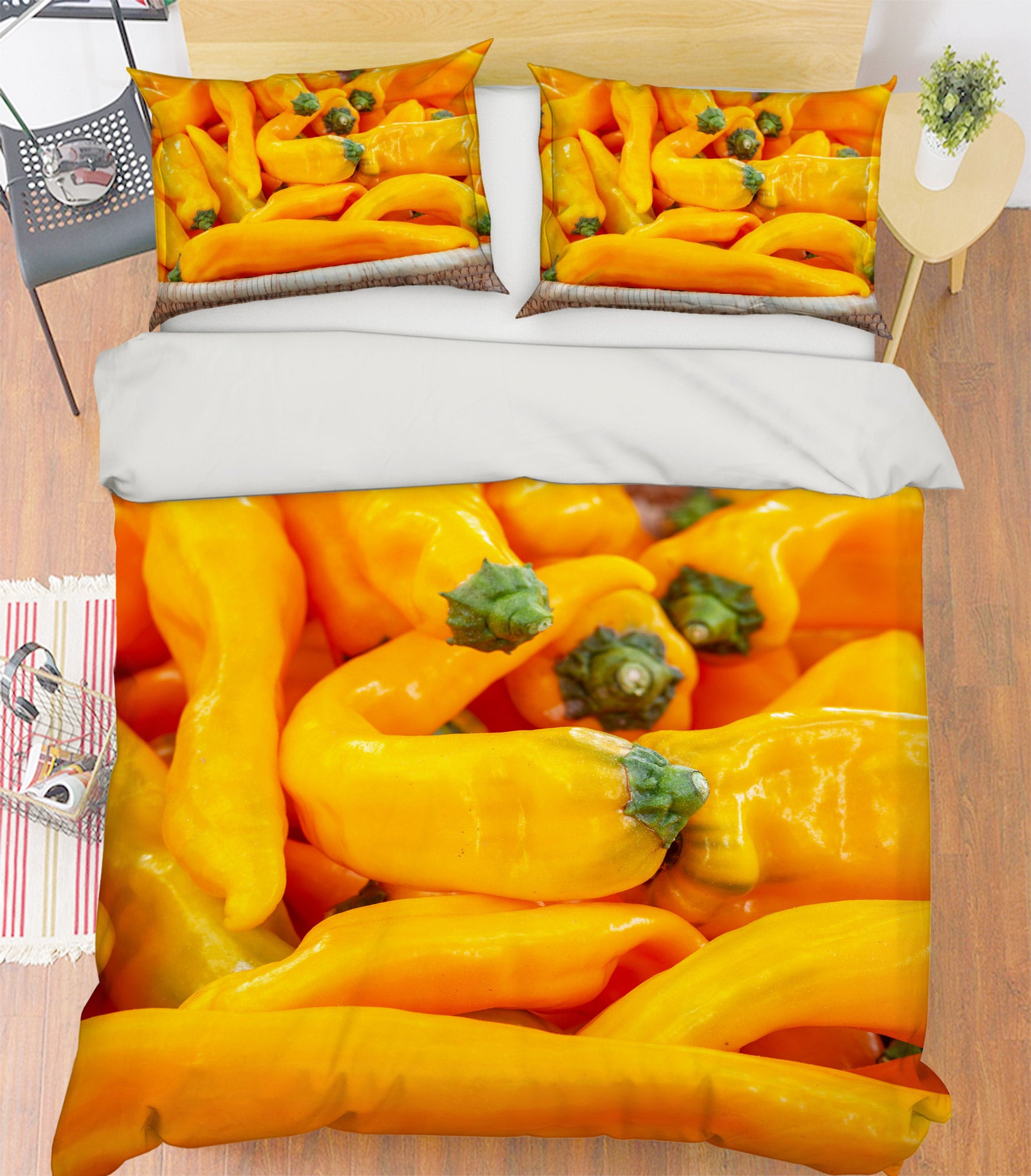 3D Yellow Chili 6955 Assaf Frank Bedding Bed Pillowcases Quilt Cover Duvet Cover