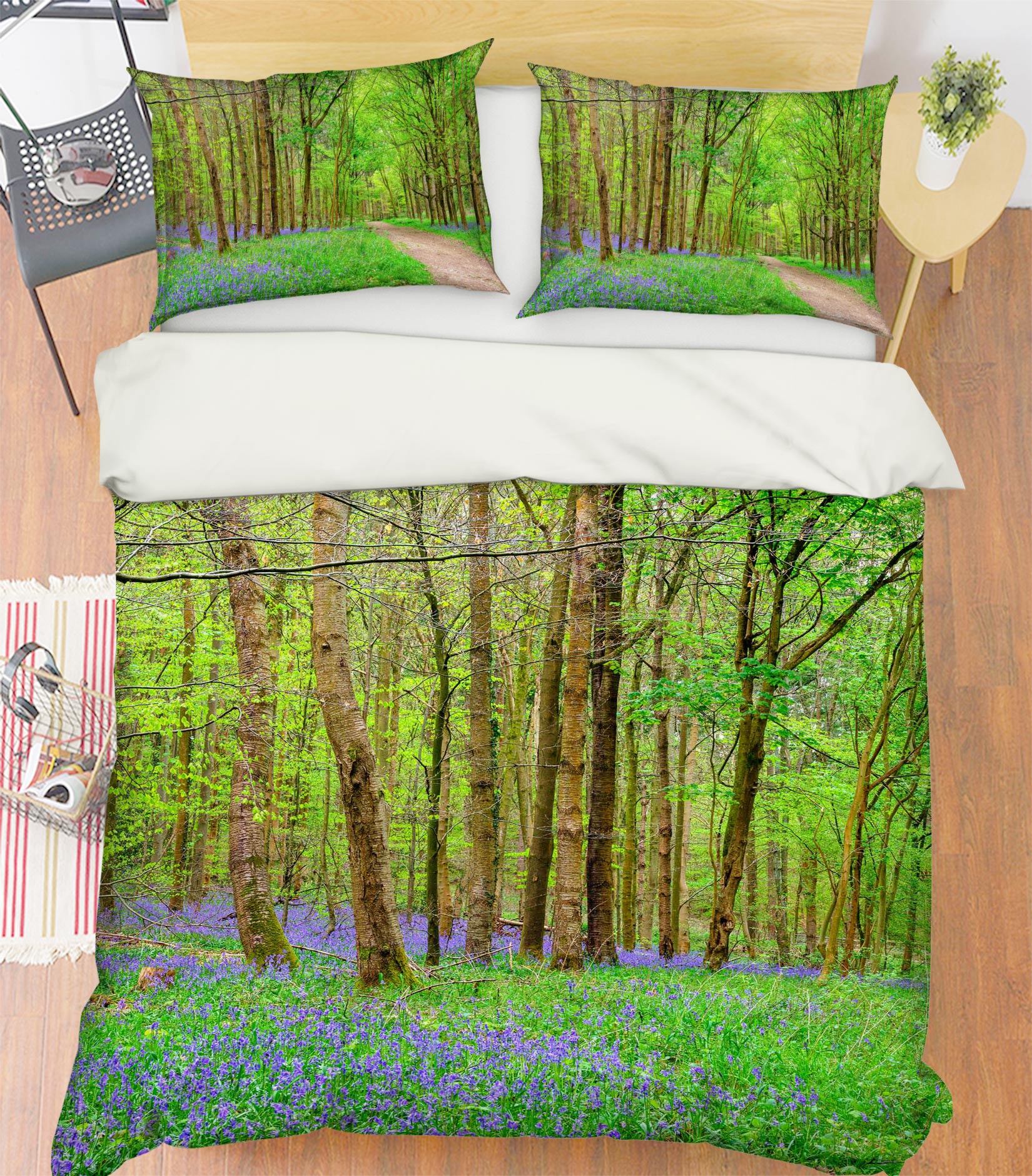 3D Purple Wildflower 7018 Assaf Frank Bedding Bed Pillowcases Quilt Cover Duvet Cover