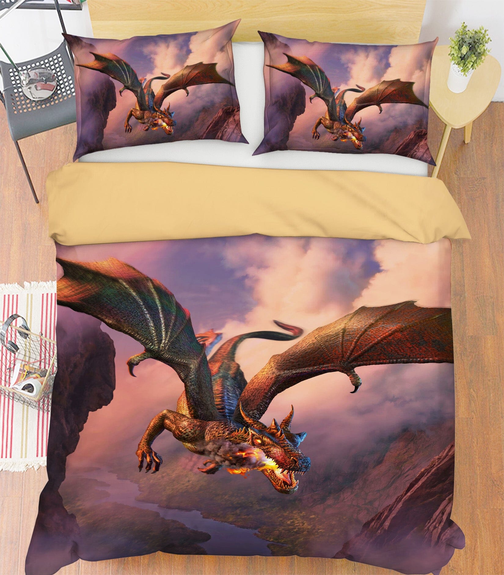 3D Fire Flight 2121 Jerry LoFaro bedding Bed Pillowcases Quilt Quiet Covers AJ Creativity Home 