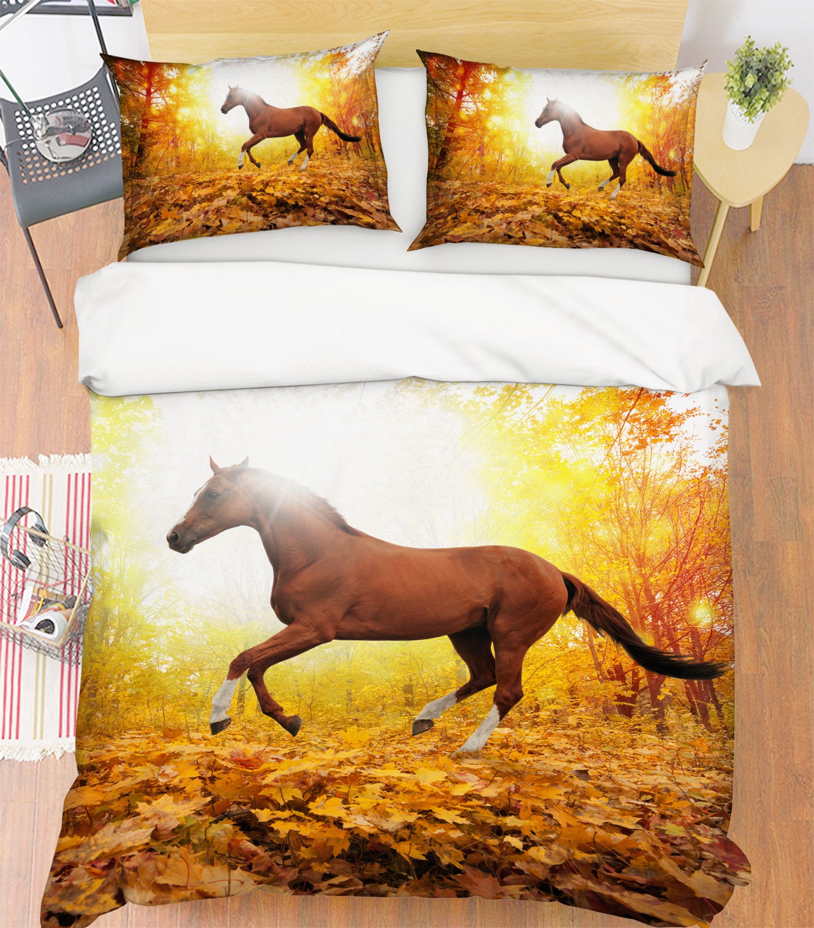 3D Horse 21010 Bed Pillowcases Quilt