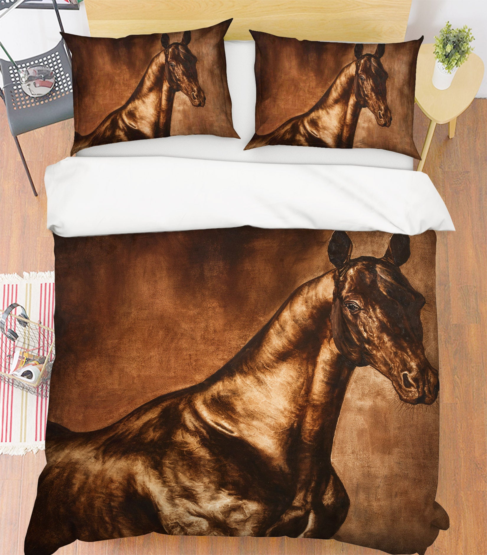 3D Dark Horse 21046 Bed Pillowcases Quilt