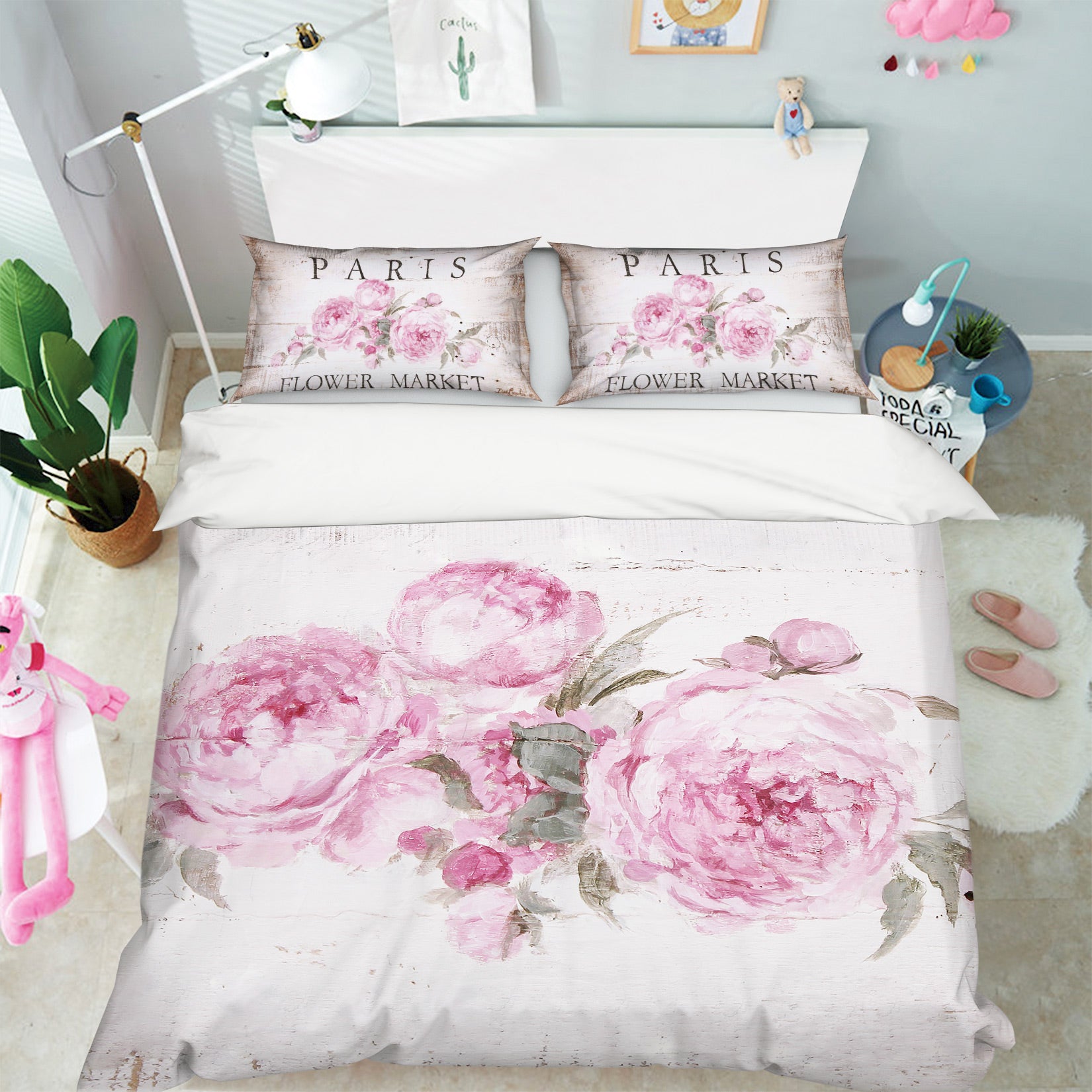 3D Flowers Rose 2117 Debi Coules Bedding Bed Pillowcases Quilt