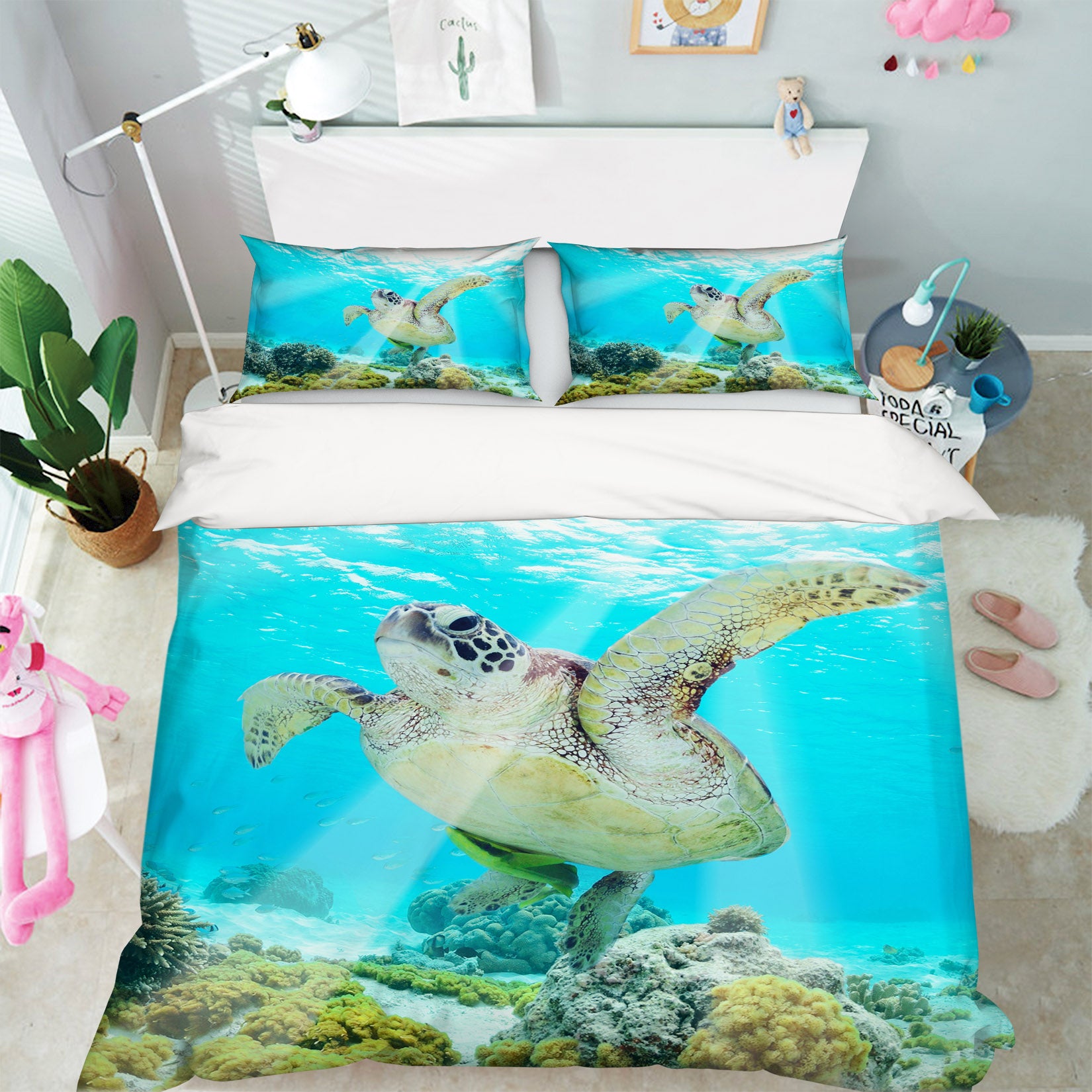 3D Sea Turtle 21007 Bed Pillowcases Quilt