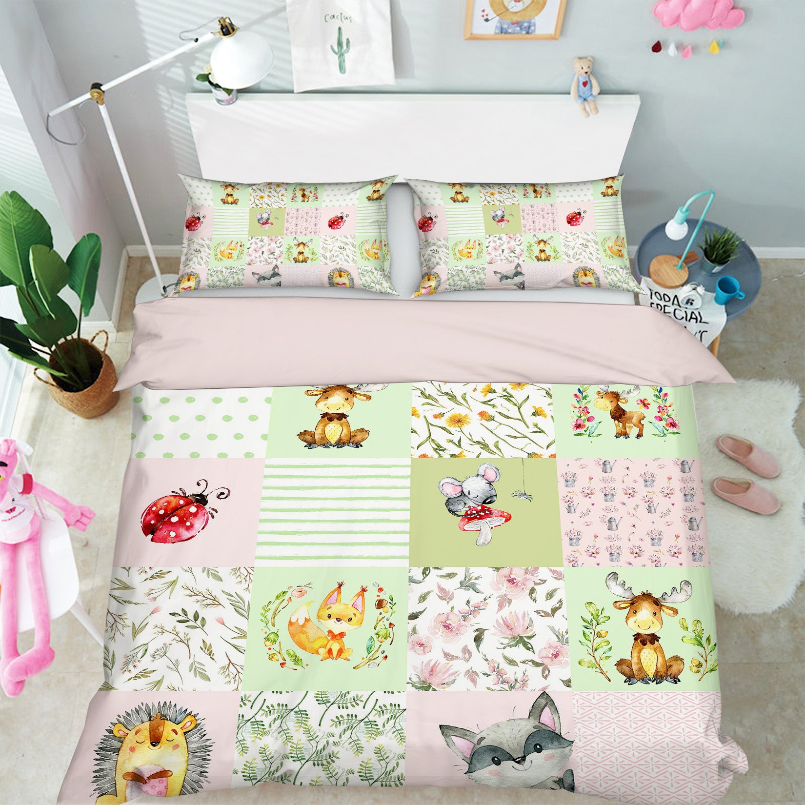 3D Mouse Fox 202 Uta Naumann Bedding Bed Pillowcases Quilt