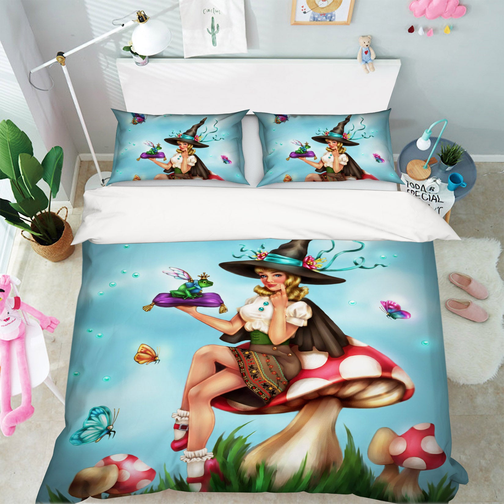 3D Mushroom Girl 8827 Brigid Ashwood Bedding Bed Pillowcases Quilt Cover Duvet Cover