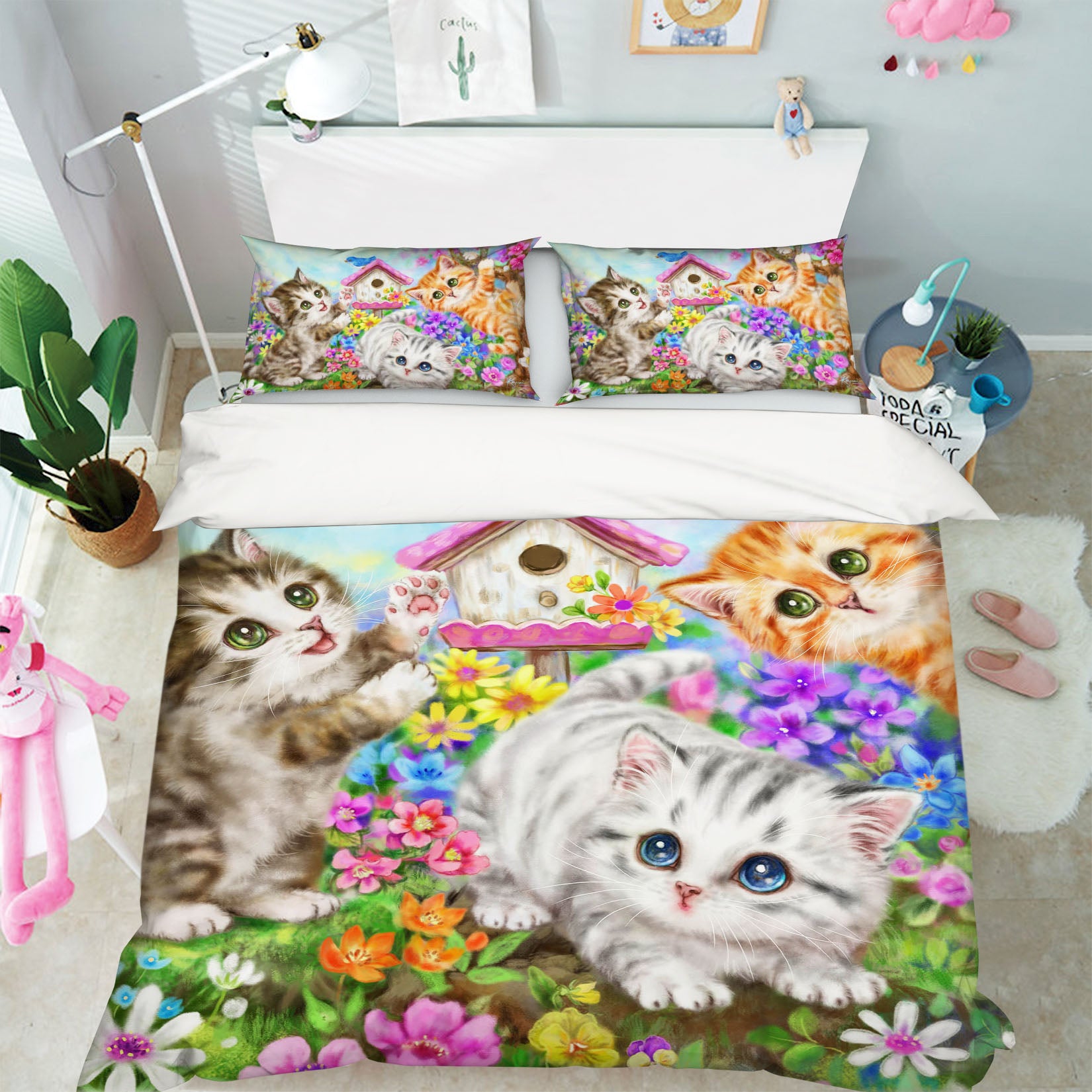 3D Garden Cat 5816 Kayomi Harai Bedding Bed Pillowcases Quilt Cover Duvet Cover