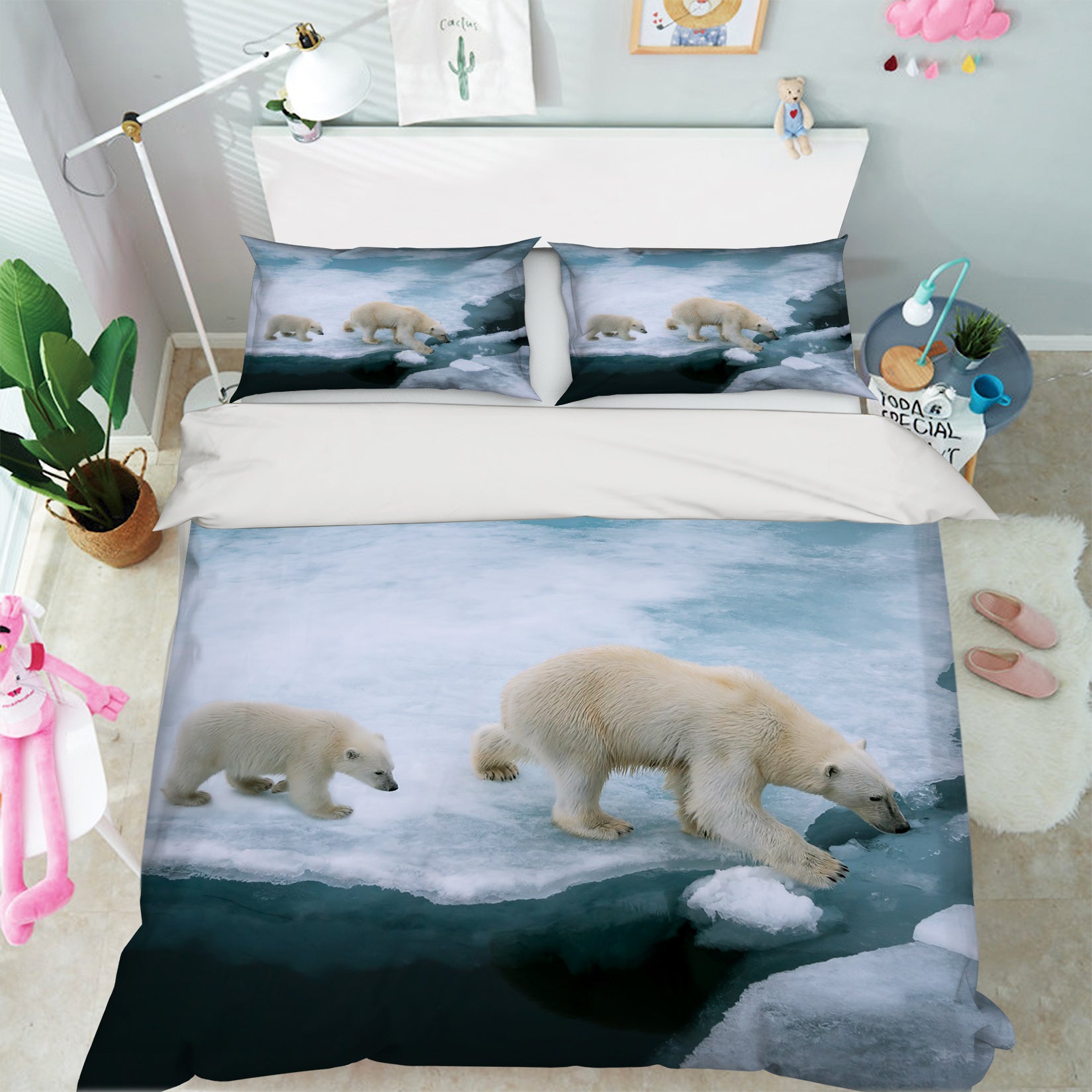 3D Polar Bear 21009 Bed Pillowcases Quilt