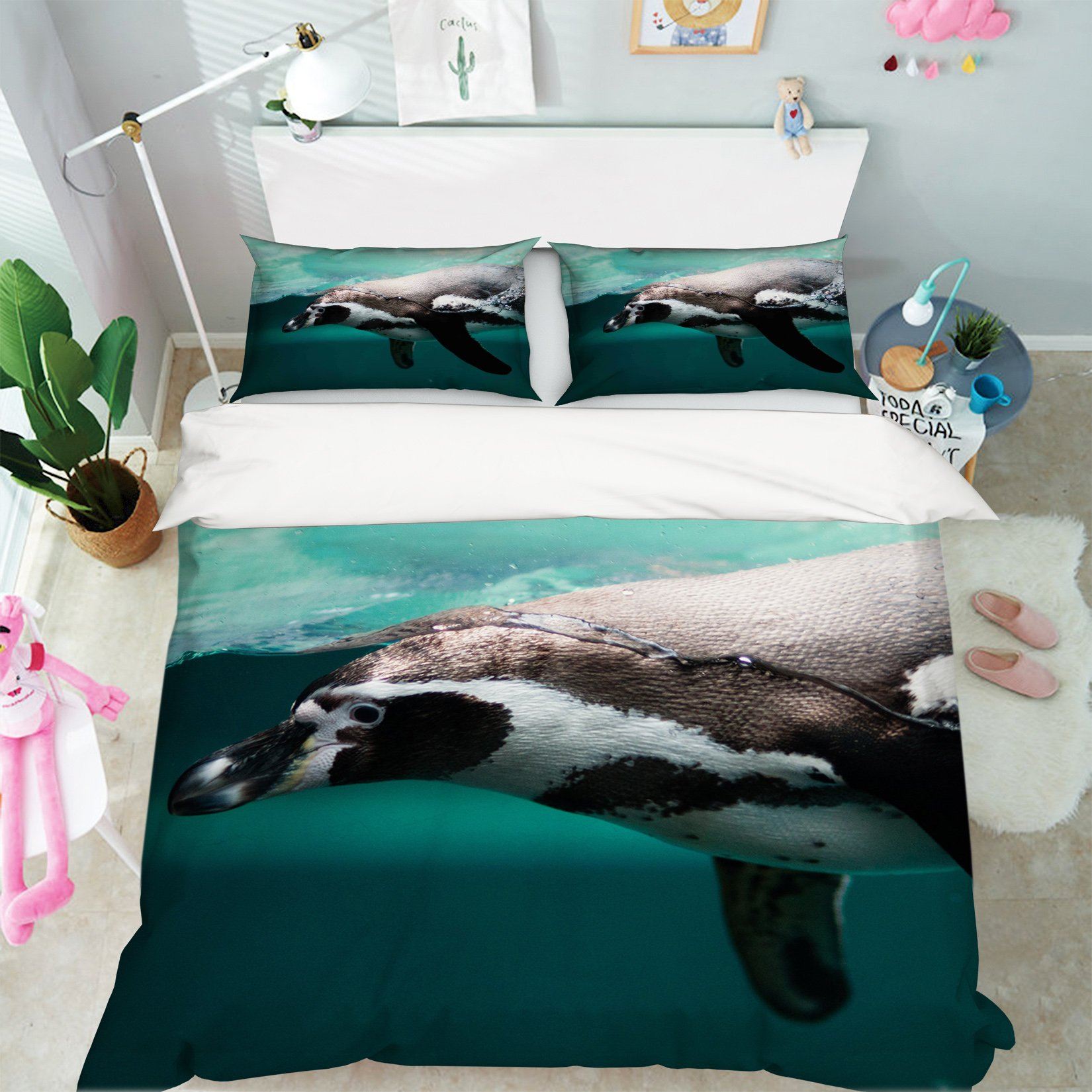 3D Deep Sea Dolphin 1984 Bed Pillowcases Quilt Quiet Covers AJ Creativity Home 