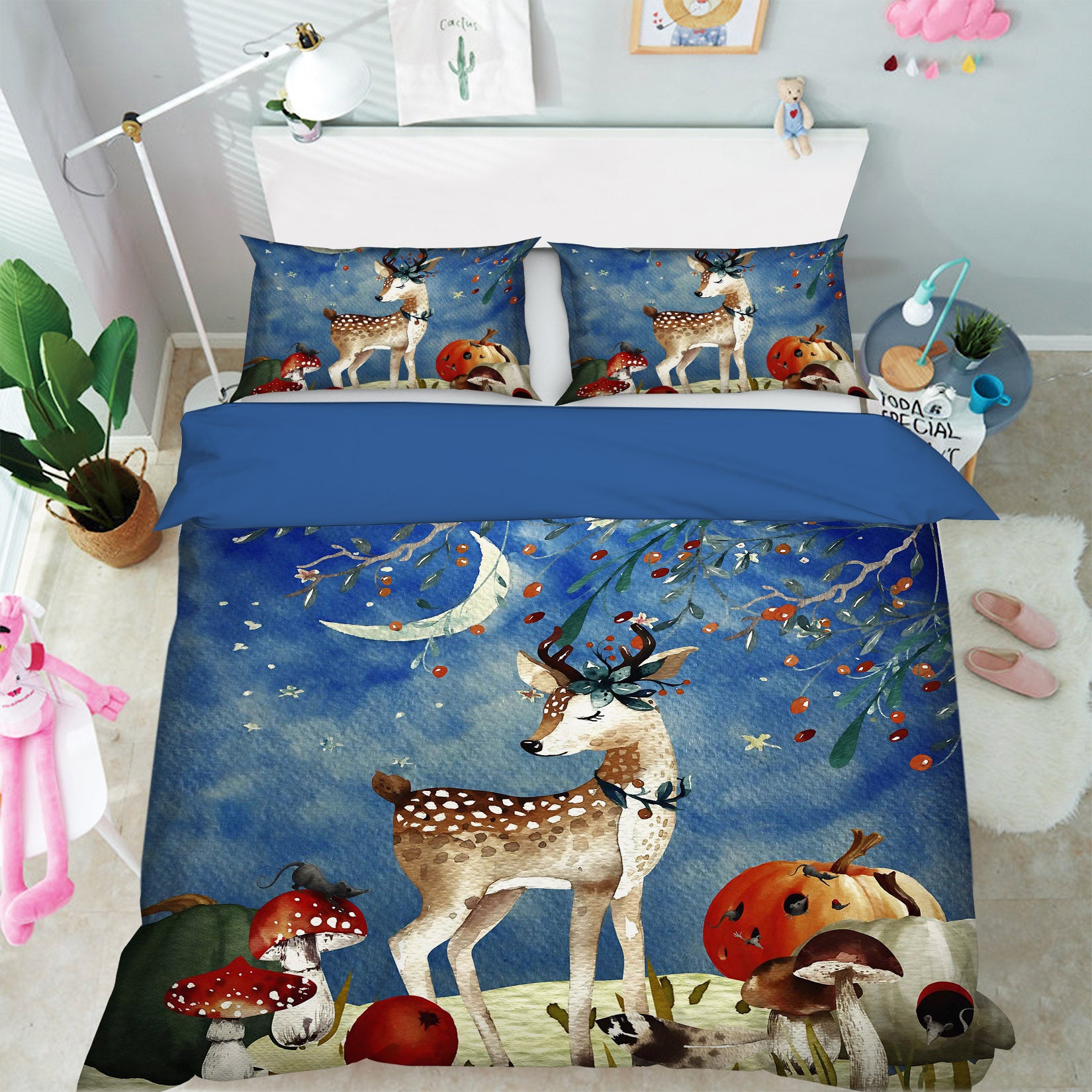 3D Sika Deer 18120  Uta Naumann Bedding Bed Pillowcases Quilt