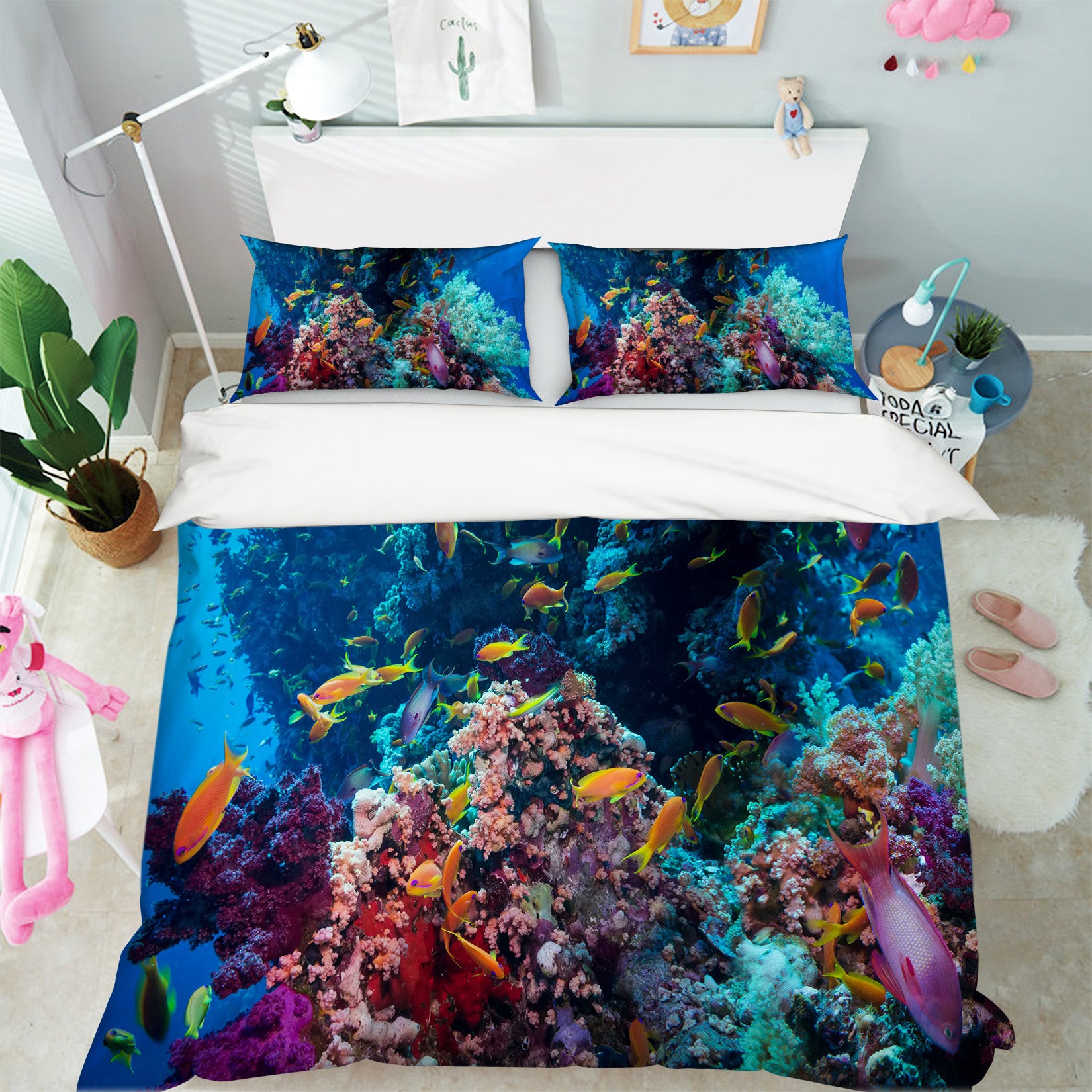 3D Coral Sea 21055 Bed Pillowcases Quilt