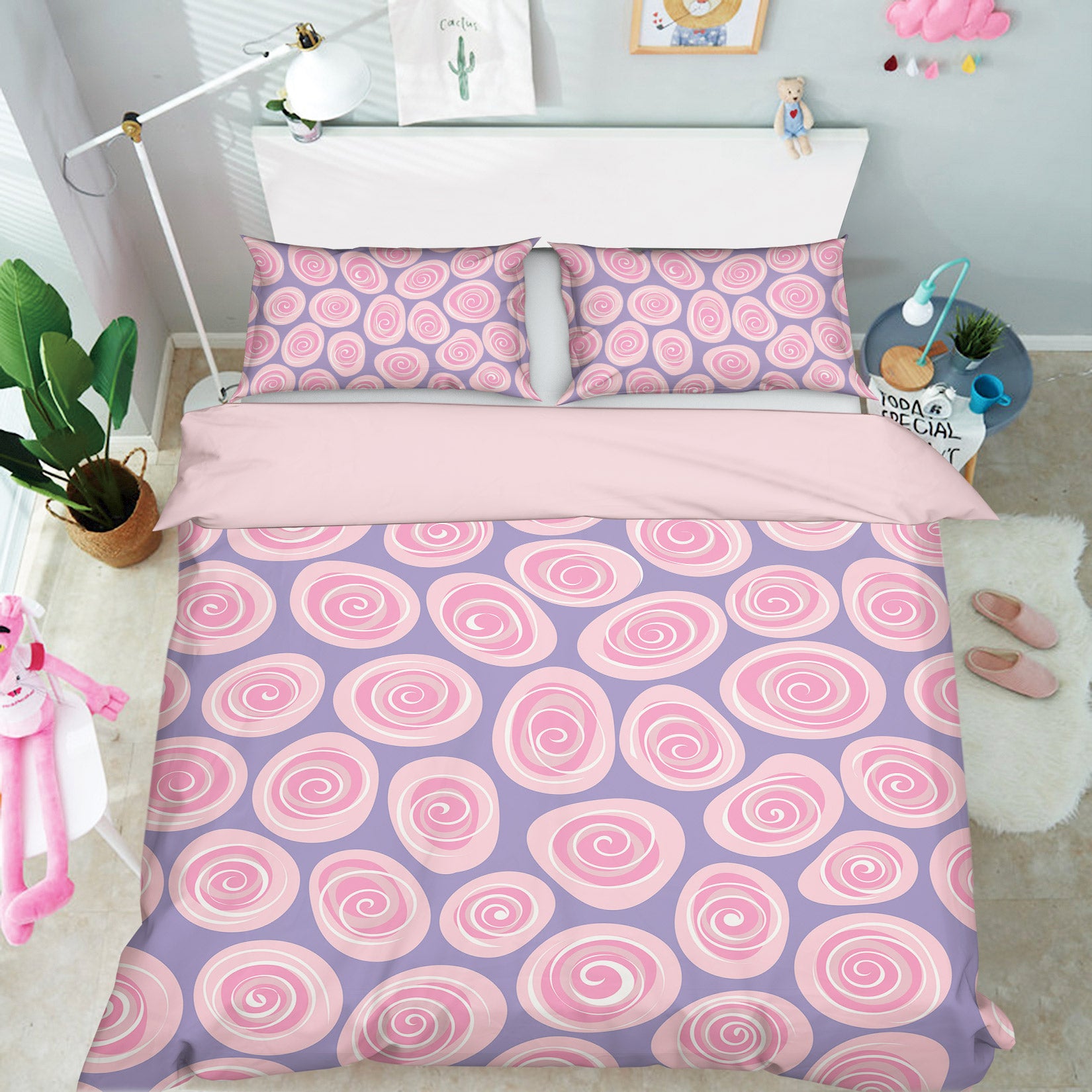 3D Pink Circle Flowers 109133 Kashmira Jayaprakash Bedding Bed Pillowcases Quilt