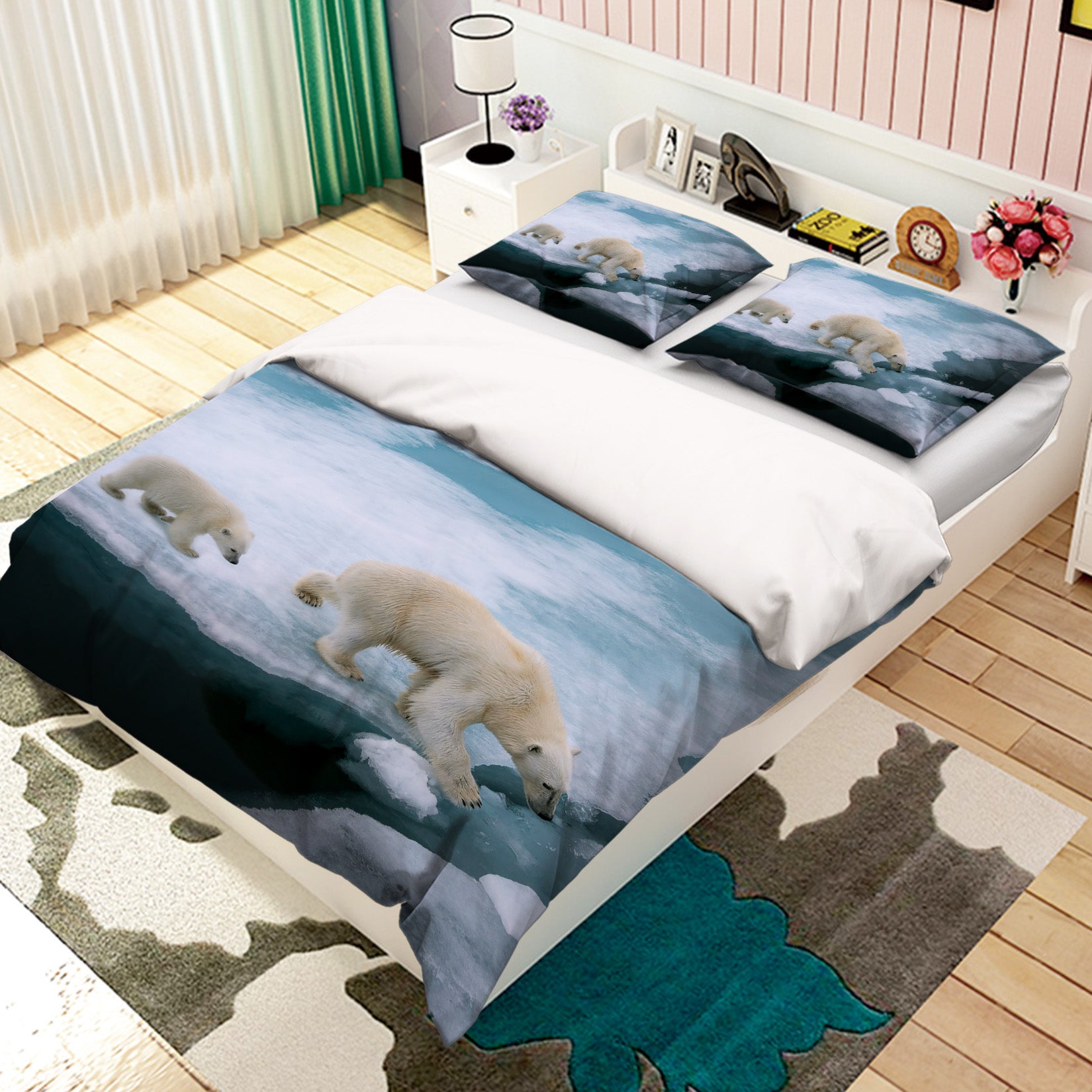 3D Polar Bear 21009 Bed Pillowcases Quilt