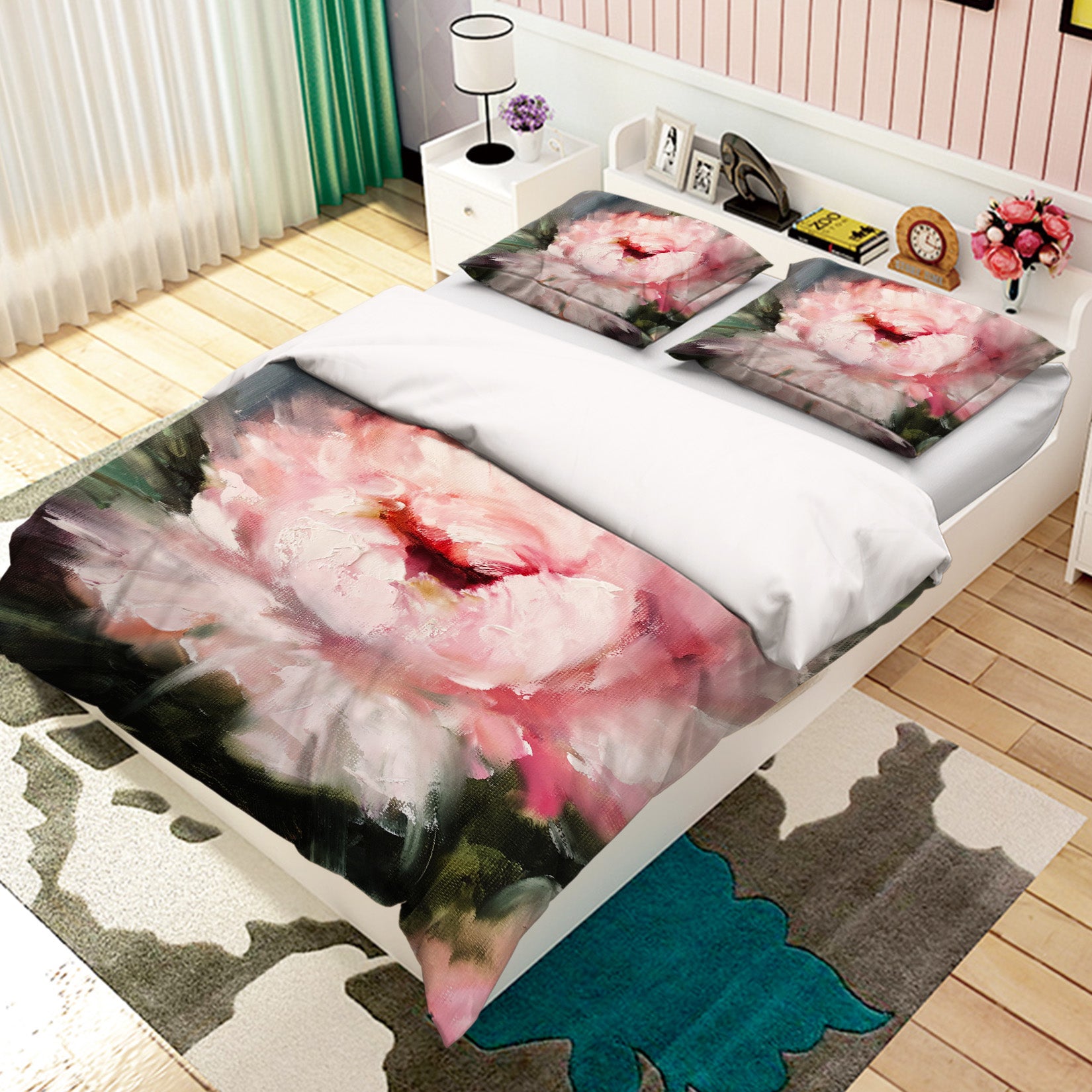 3D Pink Flower 598 Skromova Marina Bedding Bed Pillowcases Quilt