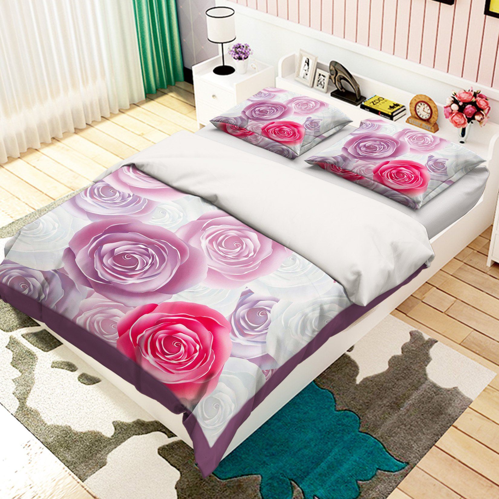 3D Blooming Flower 161 Bed Pillowcases Quilt Wallpaper AJ Wallpaper 