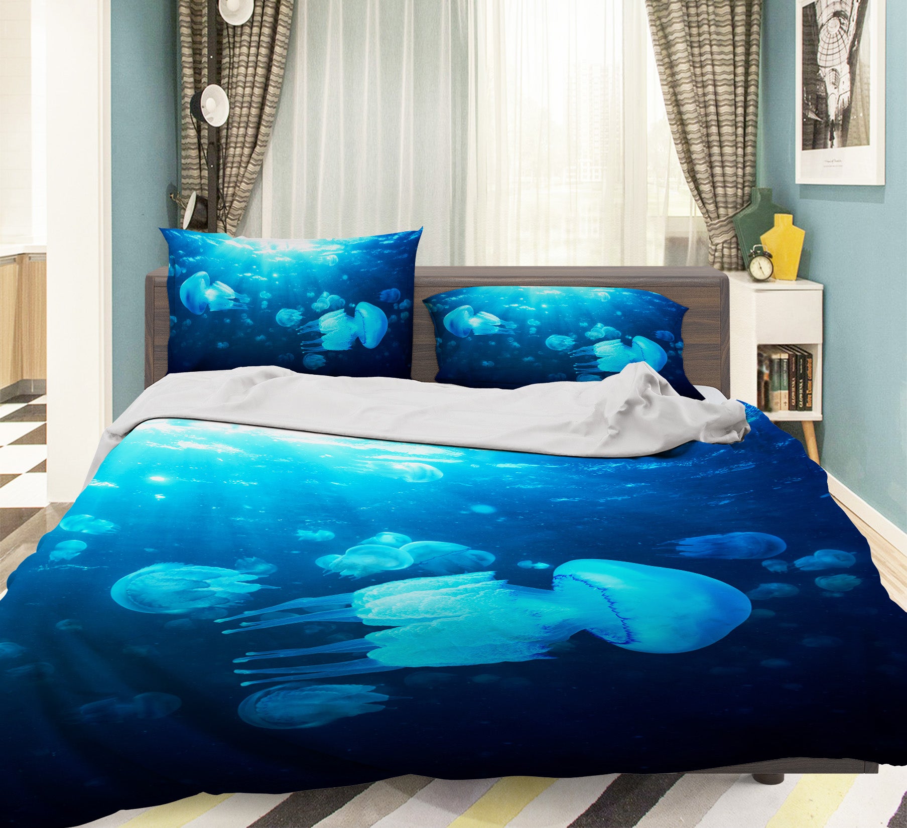 3D Jellyfish 19228 Bed Pillowcases Quilt