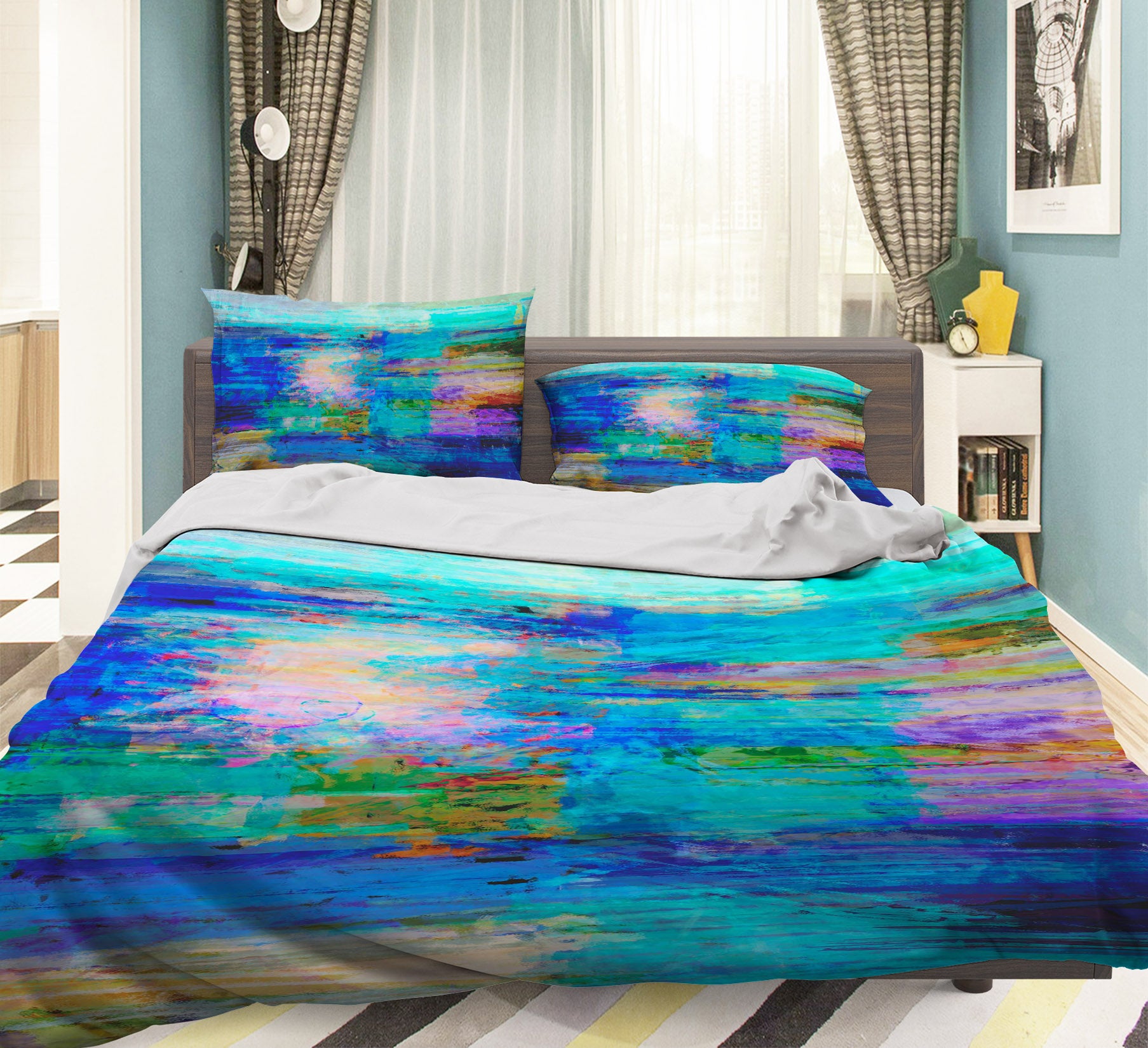 3D Blue Painting 1009 Michael Tienhaara Bedding Bed Pillowcases Quilt