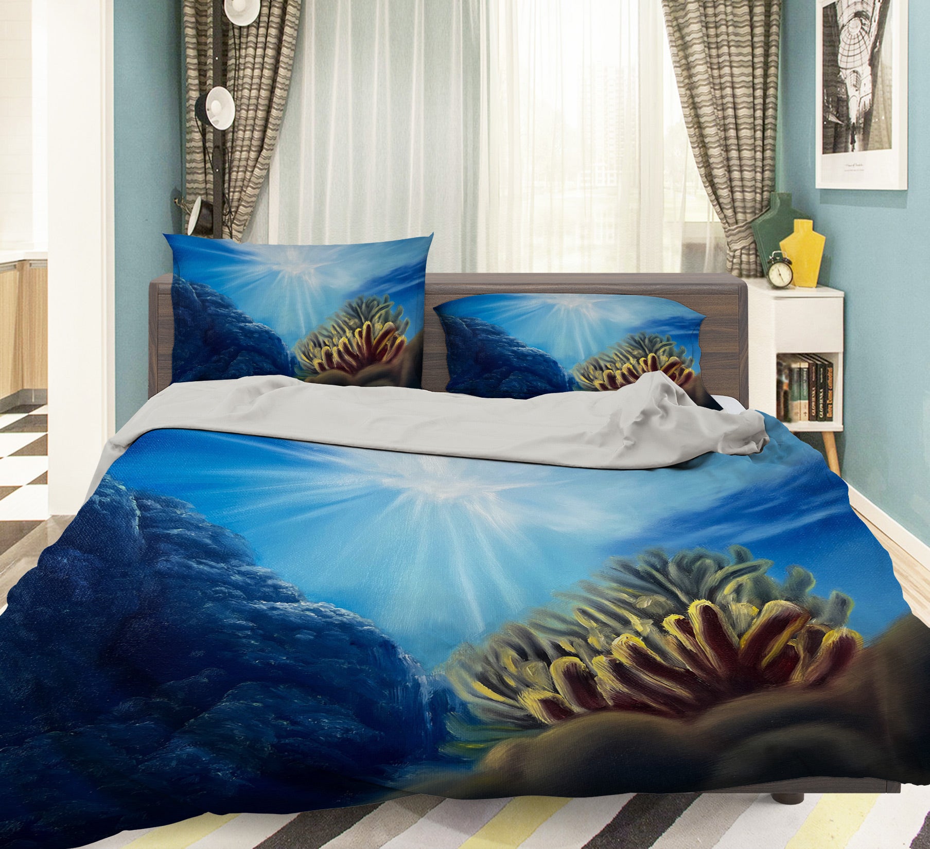 3D Coral Sea Stone 97104 Marina Zotova Bedding Bed Pillowcases Quilt