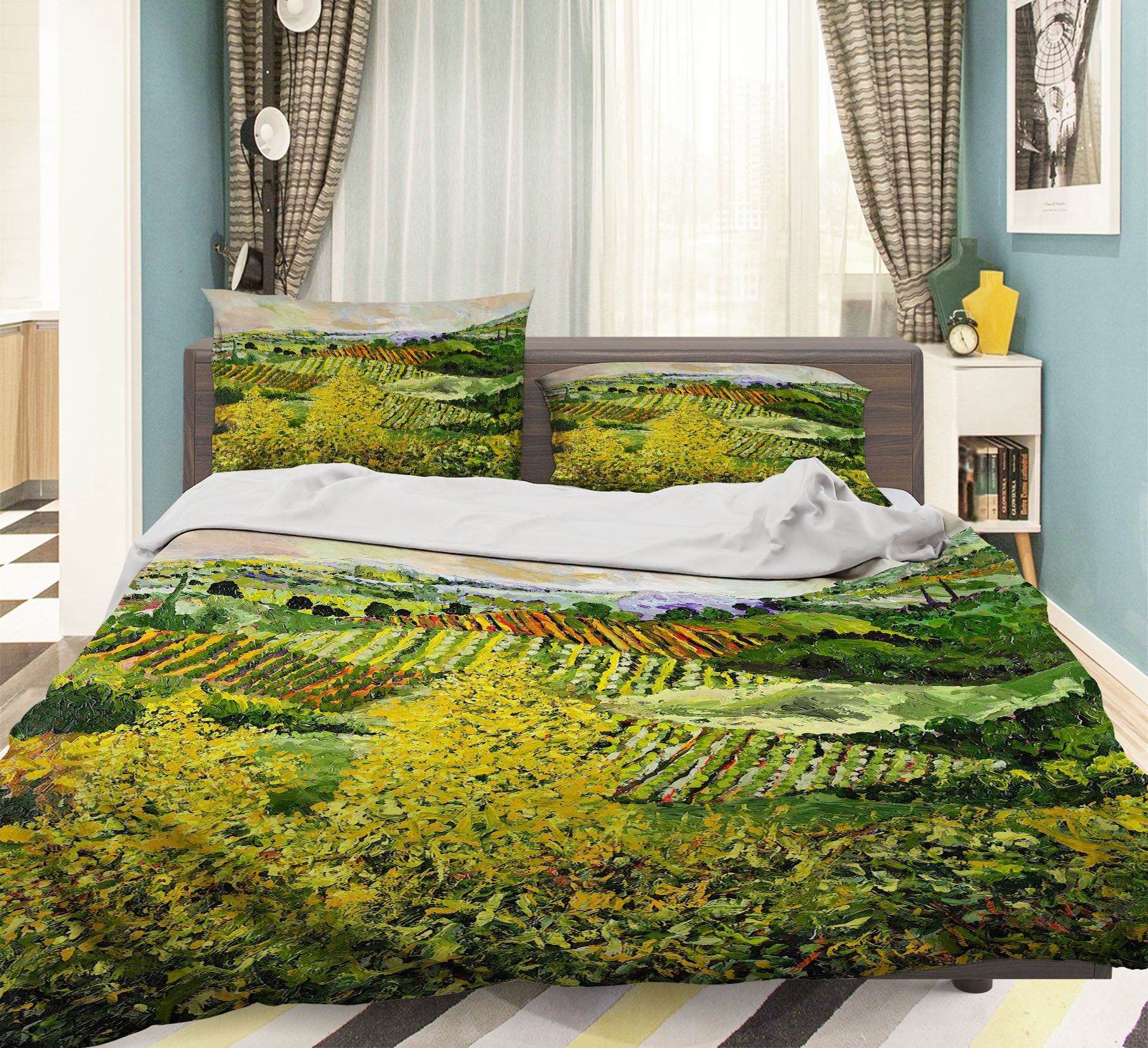 3D Yellow Trees 1009 Allan P. Friedlander Bedding Bed Pillowcases Quilt