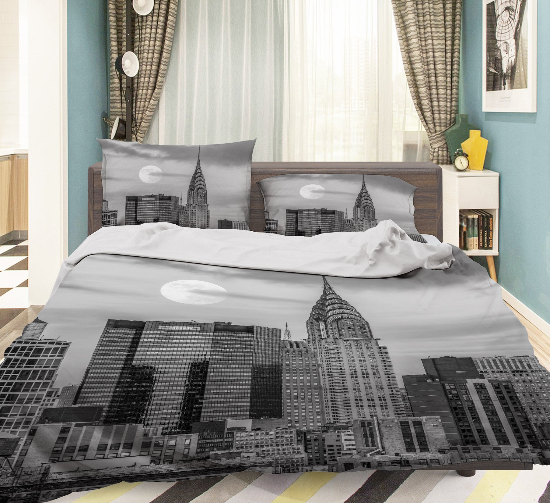 3D Grey Building 7121 Assaf Frank Bedding Bed Pillowcases Quilt Cover Duvet Cover