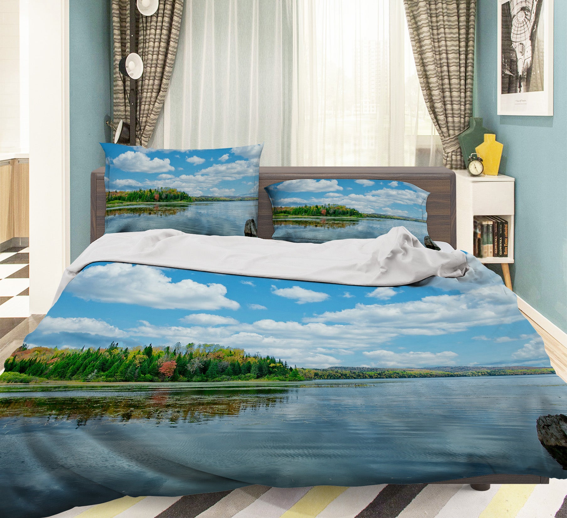 3D Lake 62021 Kathy Barefield Bedding Bed Pillowcases Quilt