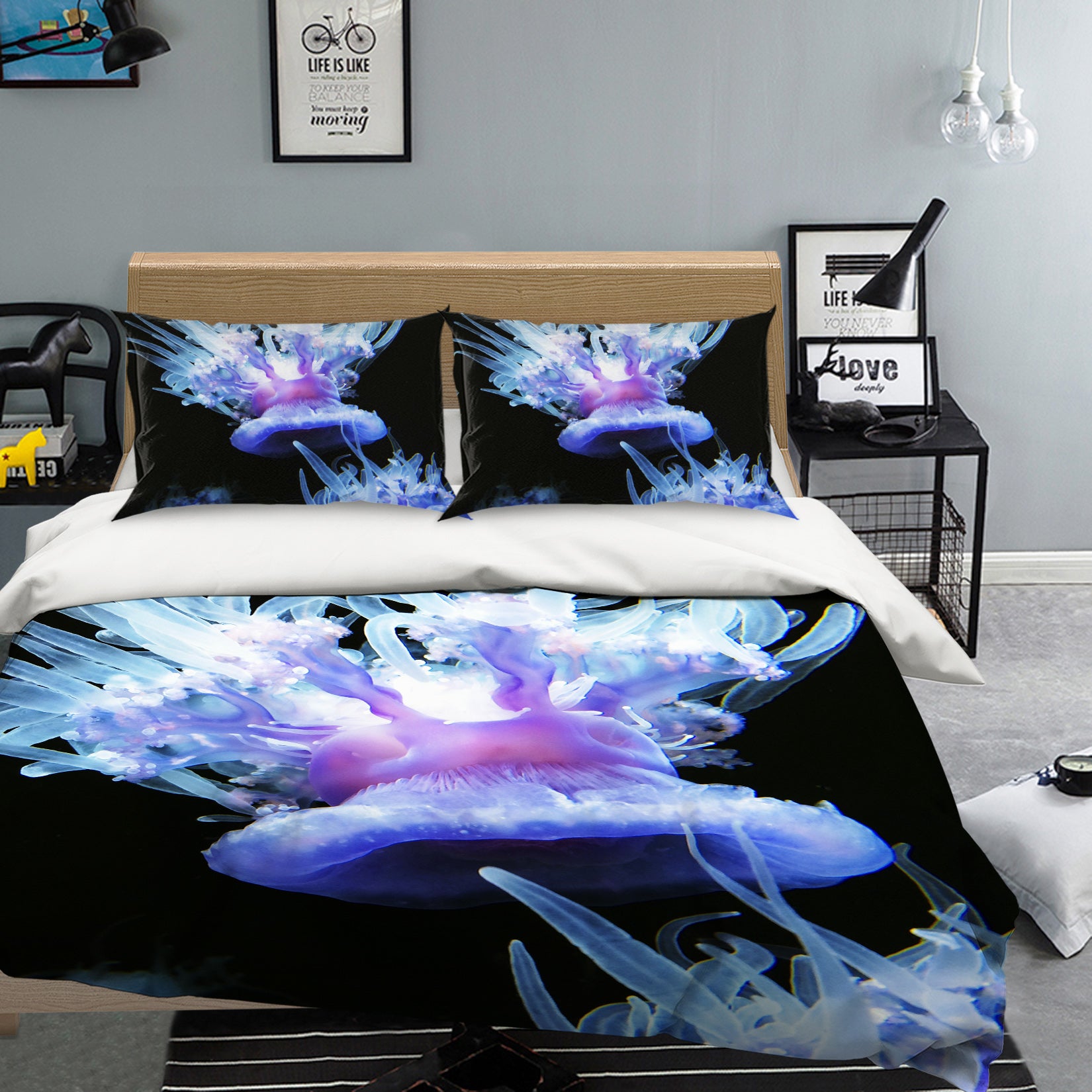 3D Jellyfish 21011 Bed Pillowcases Quilt