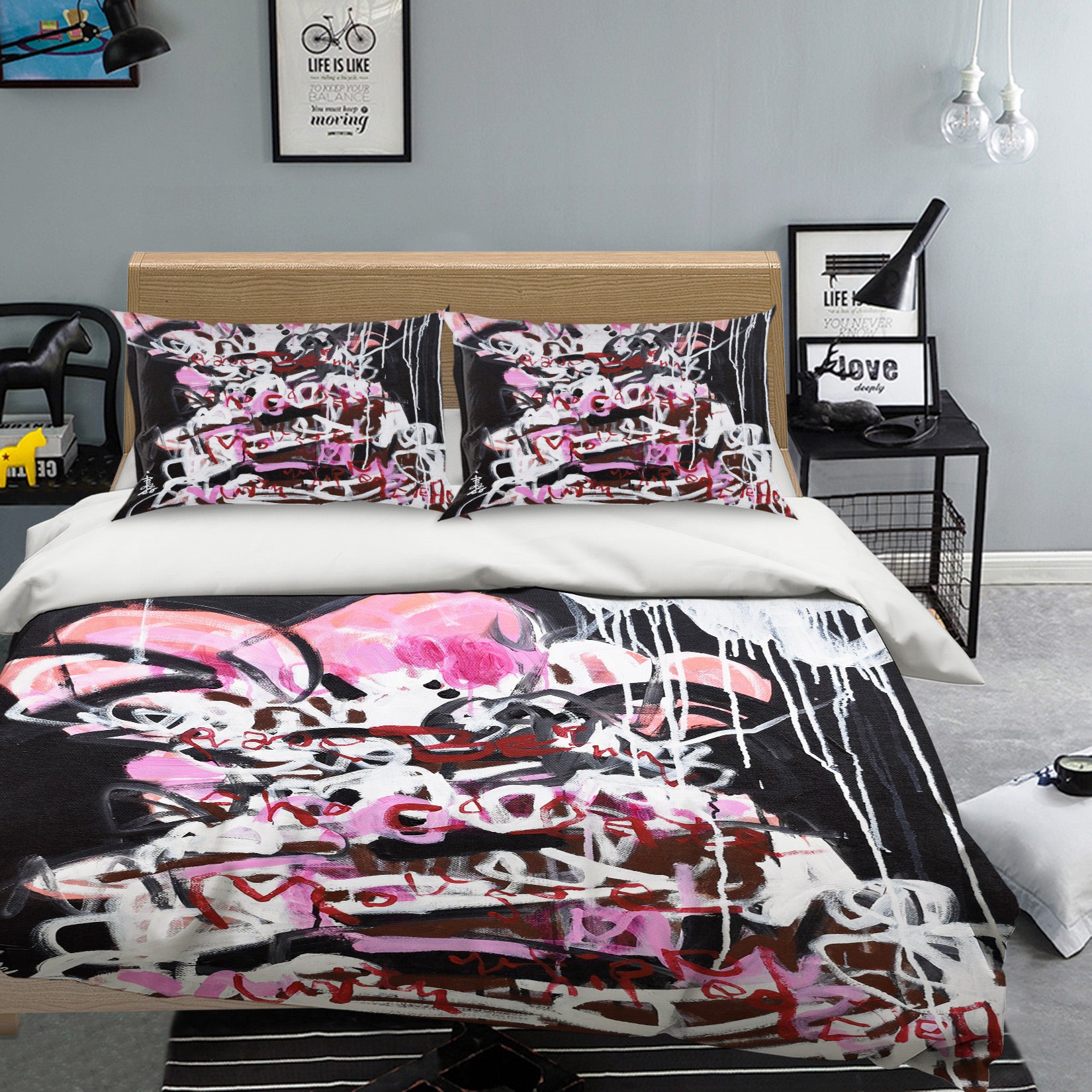 3D Graffiti Art 1185 Misako Chida Bedding Bed Pillowcases Quilt Cover Duvet Cover