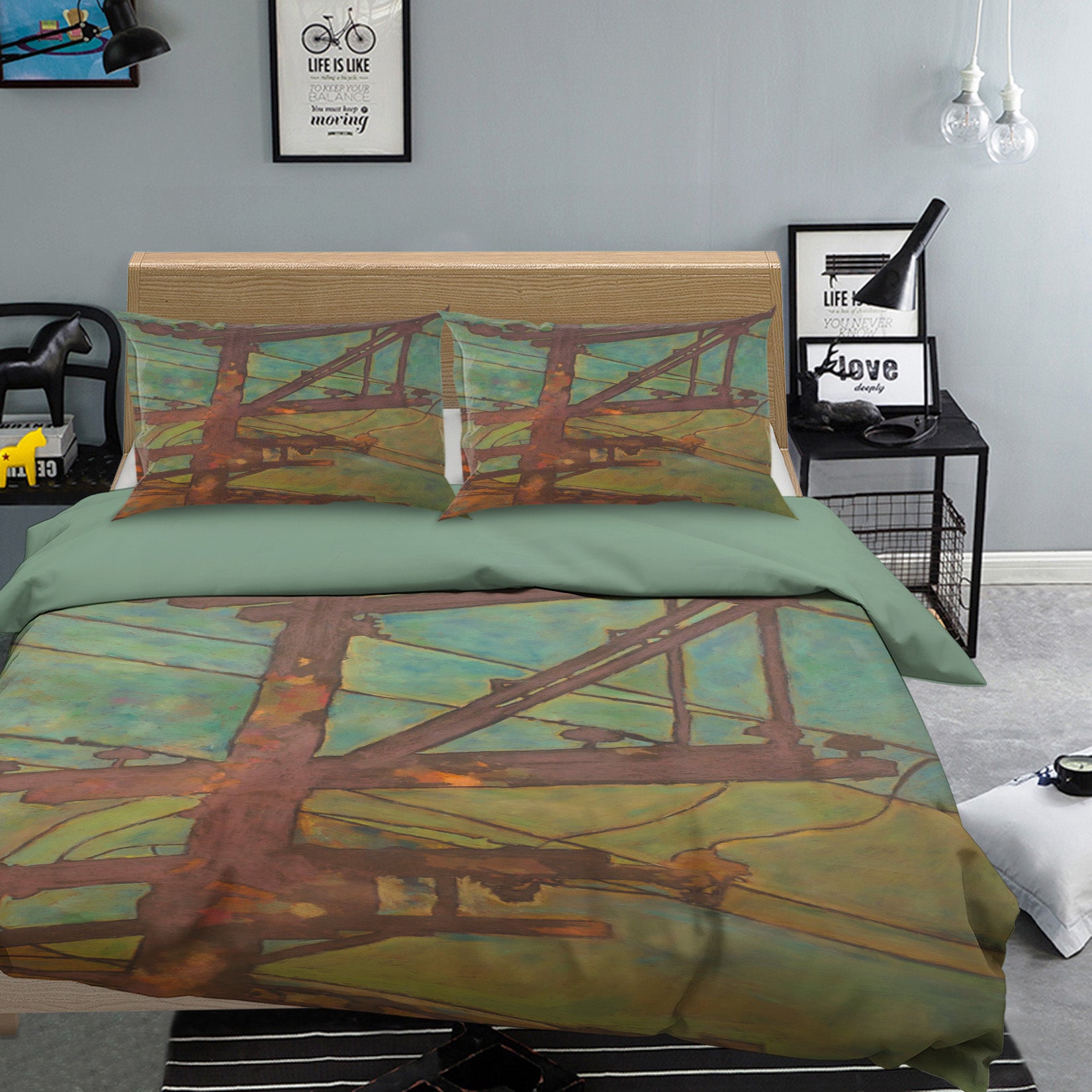 3D Telephone Pole 1109 Allan P. Friedlander Bedding Bed Pillowcases Quilt