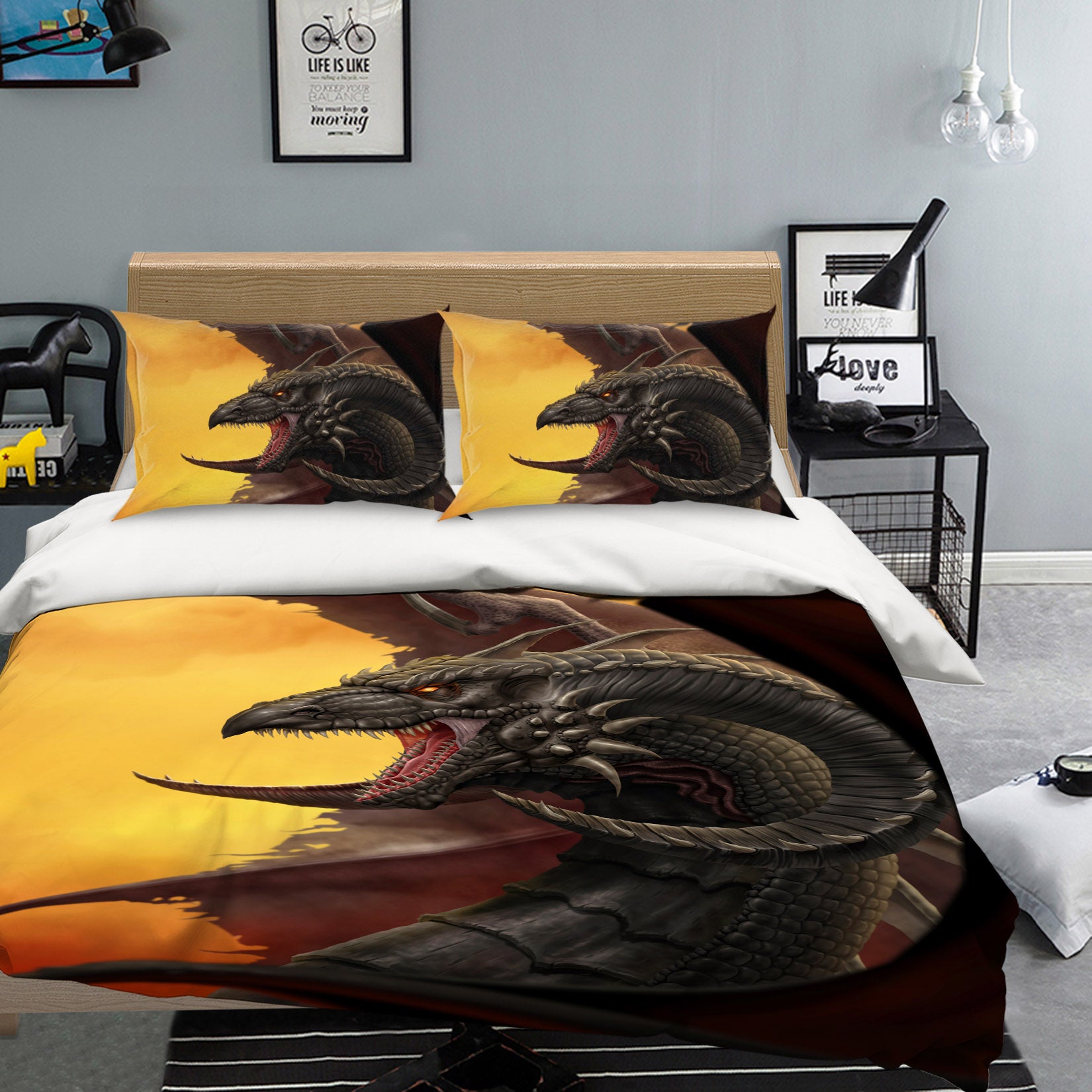 3D Dragon 4061 Tom Wood Bedding Bed Pillowcases Quilt