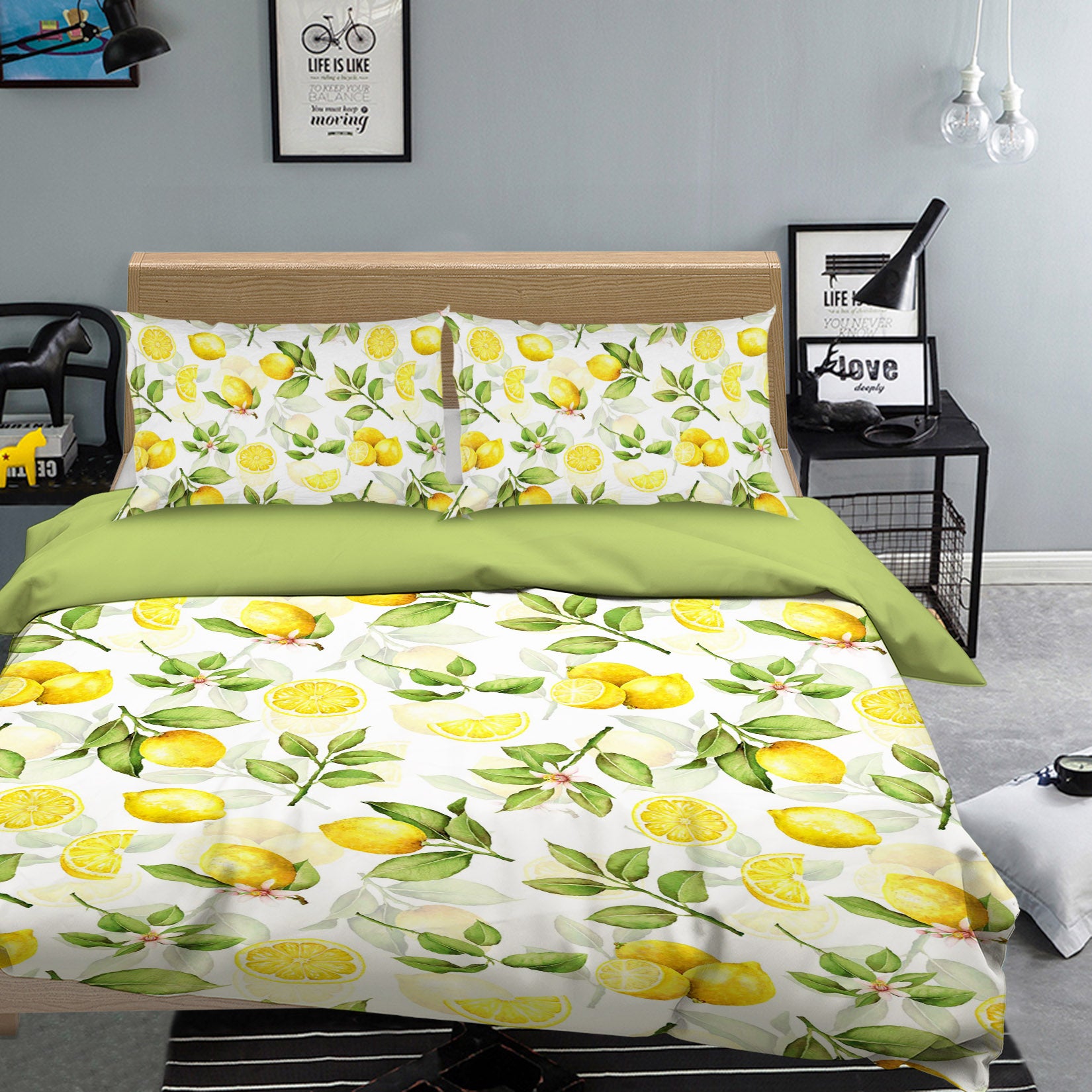 3D Lemon Pattern 18165 Uta Naumann Bedding Bed Pillowcases Quilt