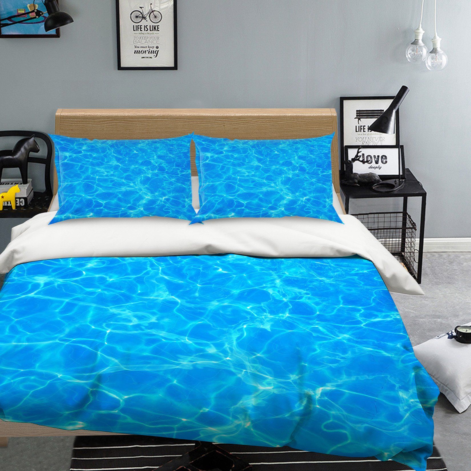 3D Water Wave 206 Bed Pillowcases Quilt Wallpaper AJ Wallpaper 