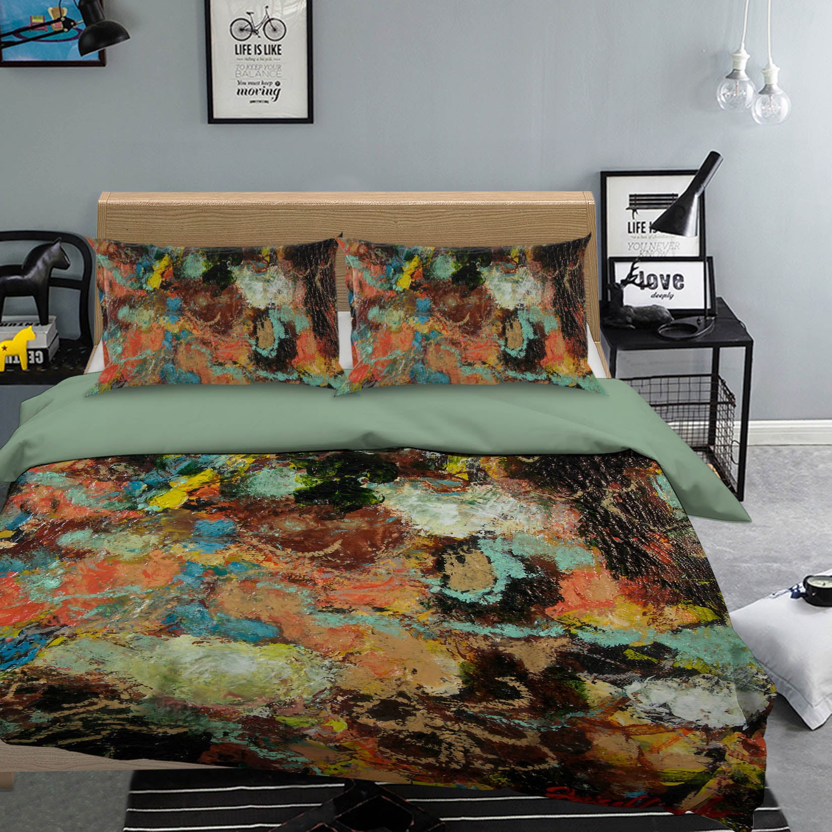 3D Color Graffiti 103 Allan P. Friedlander Bedding Bed Pillowcases Quilt