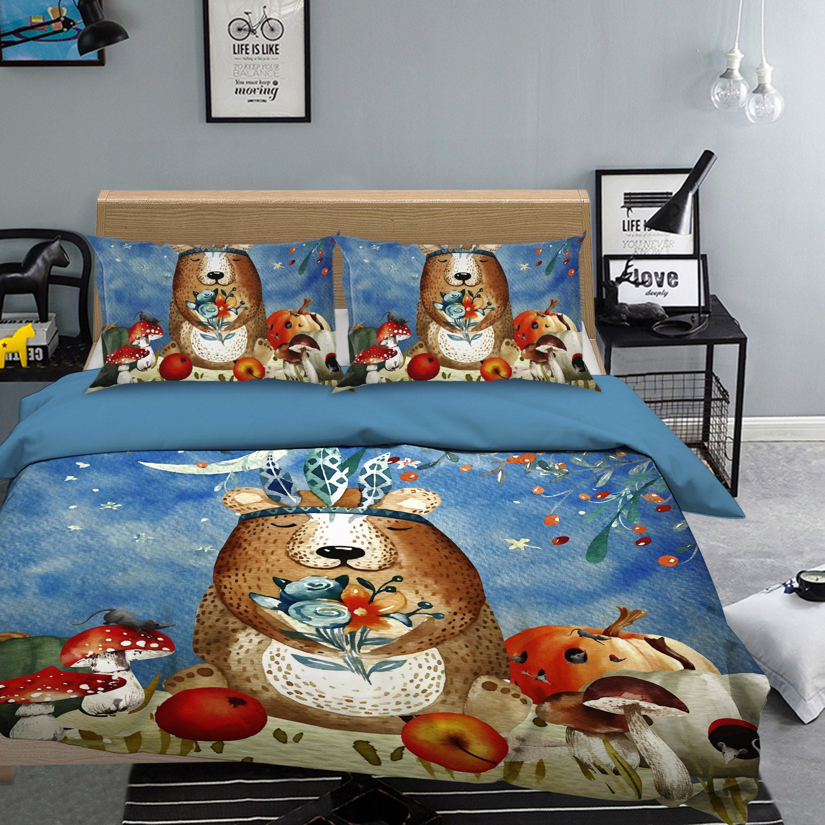 3D Mouse Mushroom Pumpkin 18121  Uta Naumann Bedding Bed Pillowcases Quilt