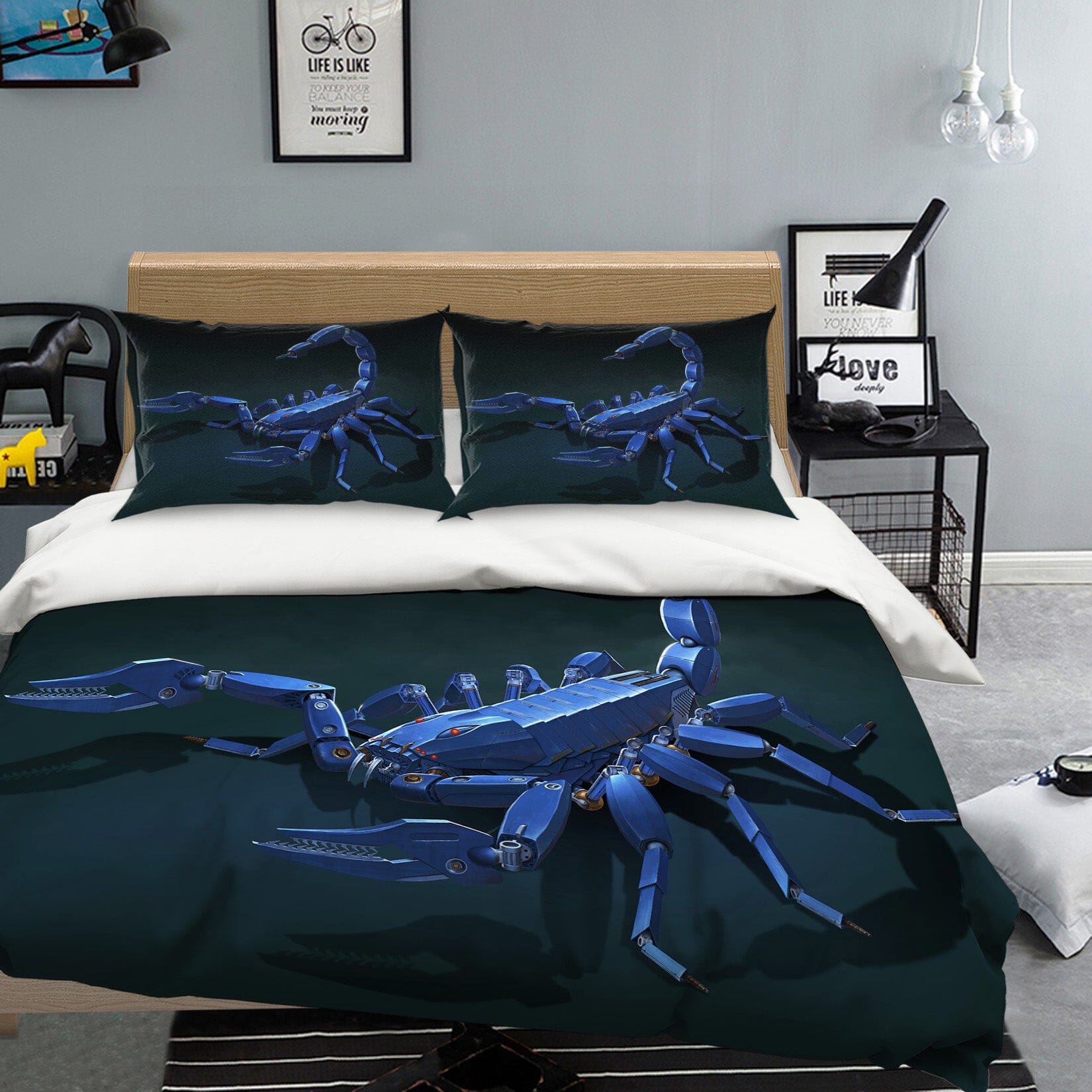 3D Metal Scorpion 061 Bed Pillowcases Quilt Exclusive Designer Vincent Quiet Covers AJ Creativity Home 